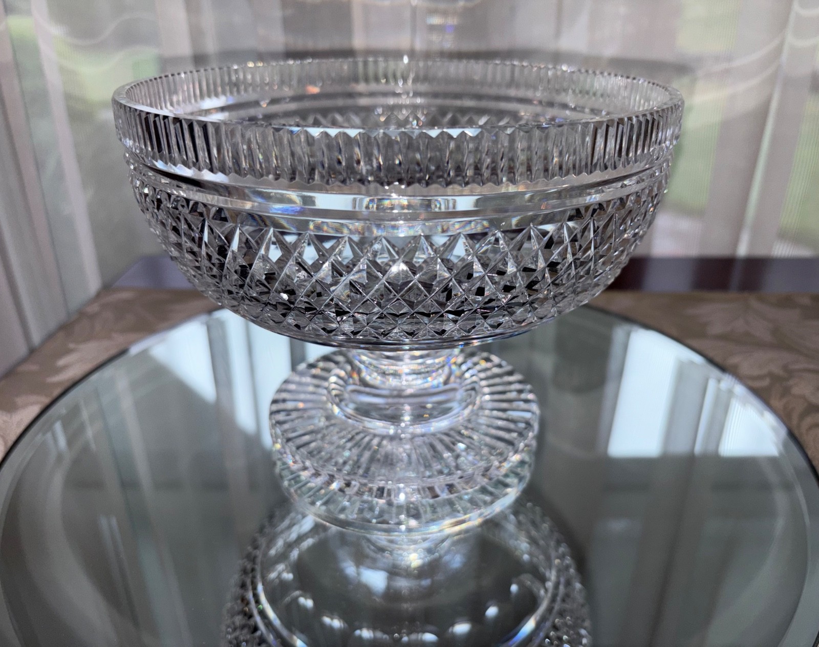 Vintage Waterford Crystal Castletown Footed Pedestal Centerpiece Bowl