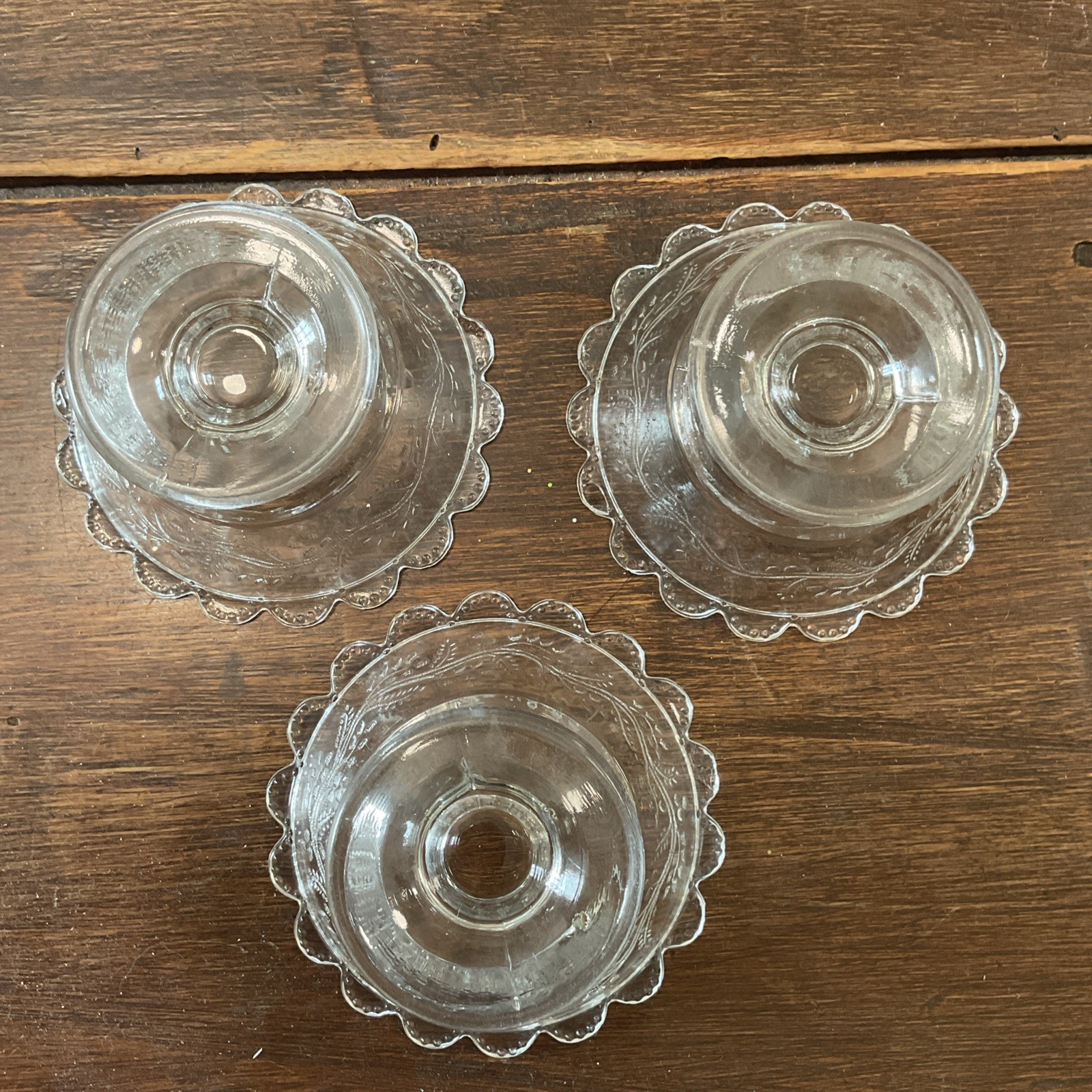 1879 CAPITOLA AKA BARLEY Bryce, Higbee Footed Sauce / Berry Bowl set of 3