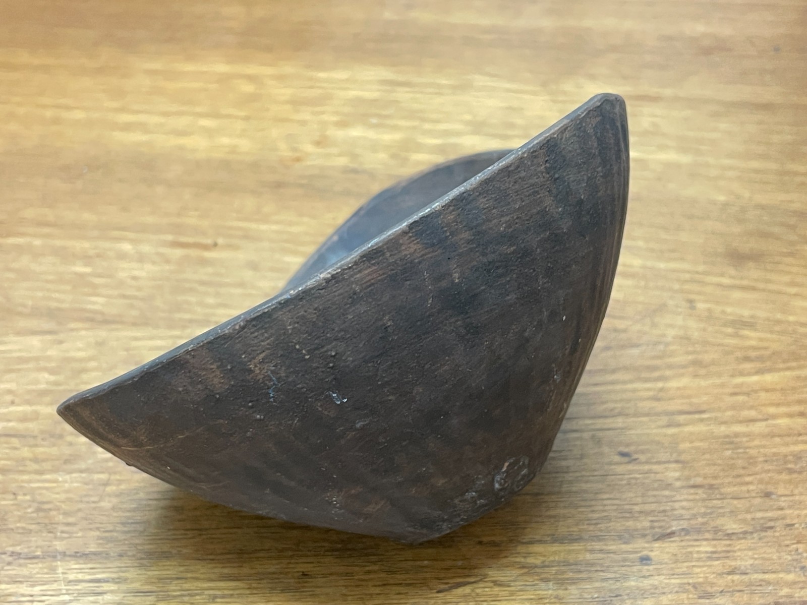 Vintage Raymor Italy Asymmetrical Bowl Abstract Design MCM-Sgraffito technique