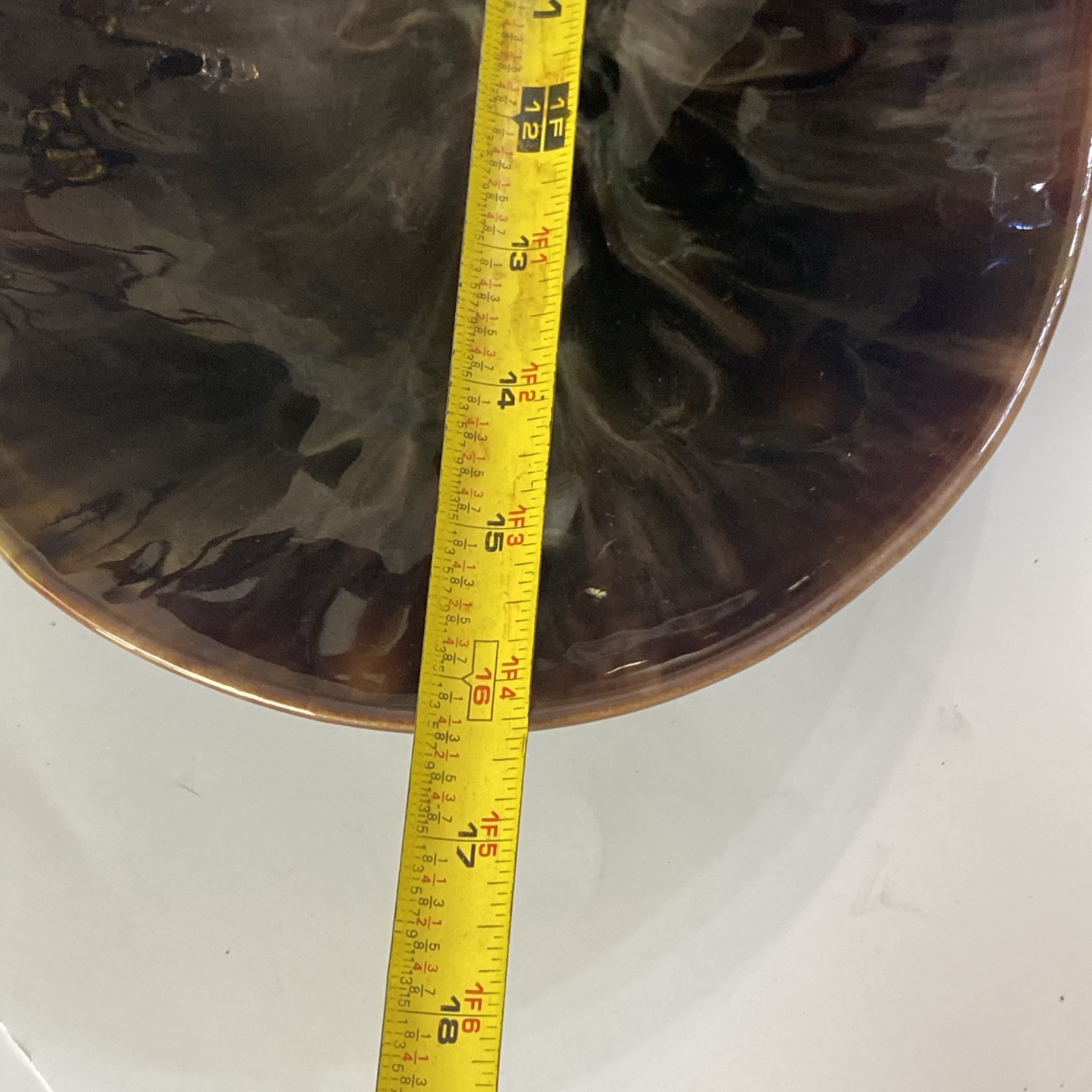 Vintage Beauce Quebec Large Bowl/ Centerpiece Part 1335 Marble Glazed