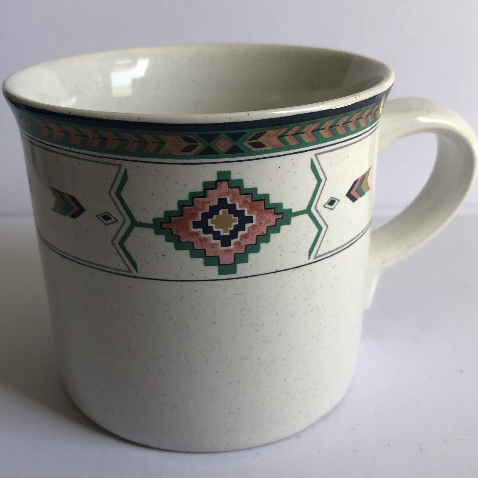 Studio Nova Adirondack Y2201 Coffee Cups 8 And Saucers 7 Round Aztec Speckled