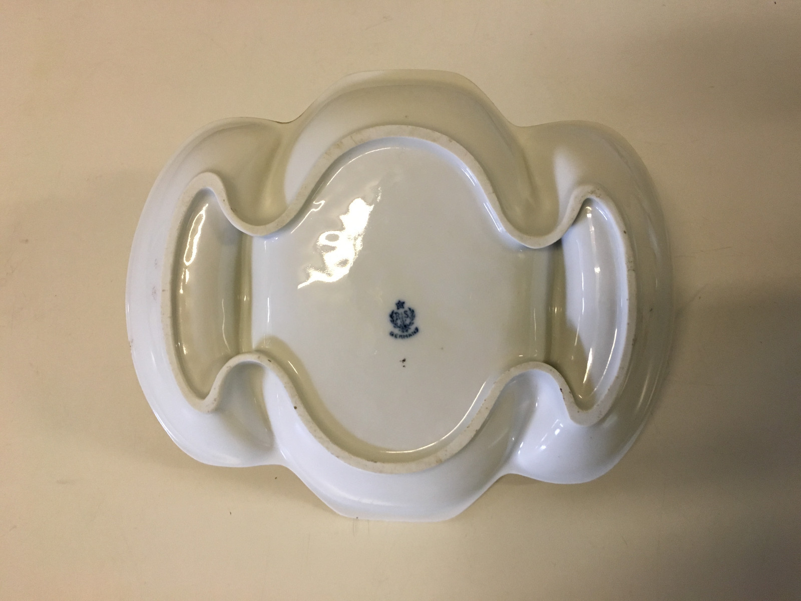 Antique Art Deco Reinhold Schlegelmilch German Porcelain Handled Dish w/ Flowers