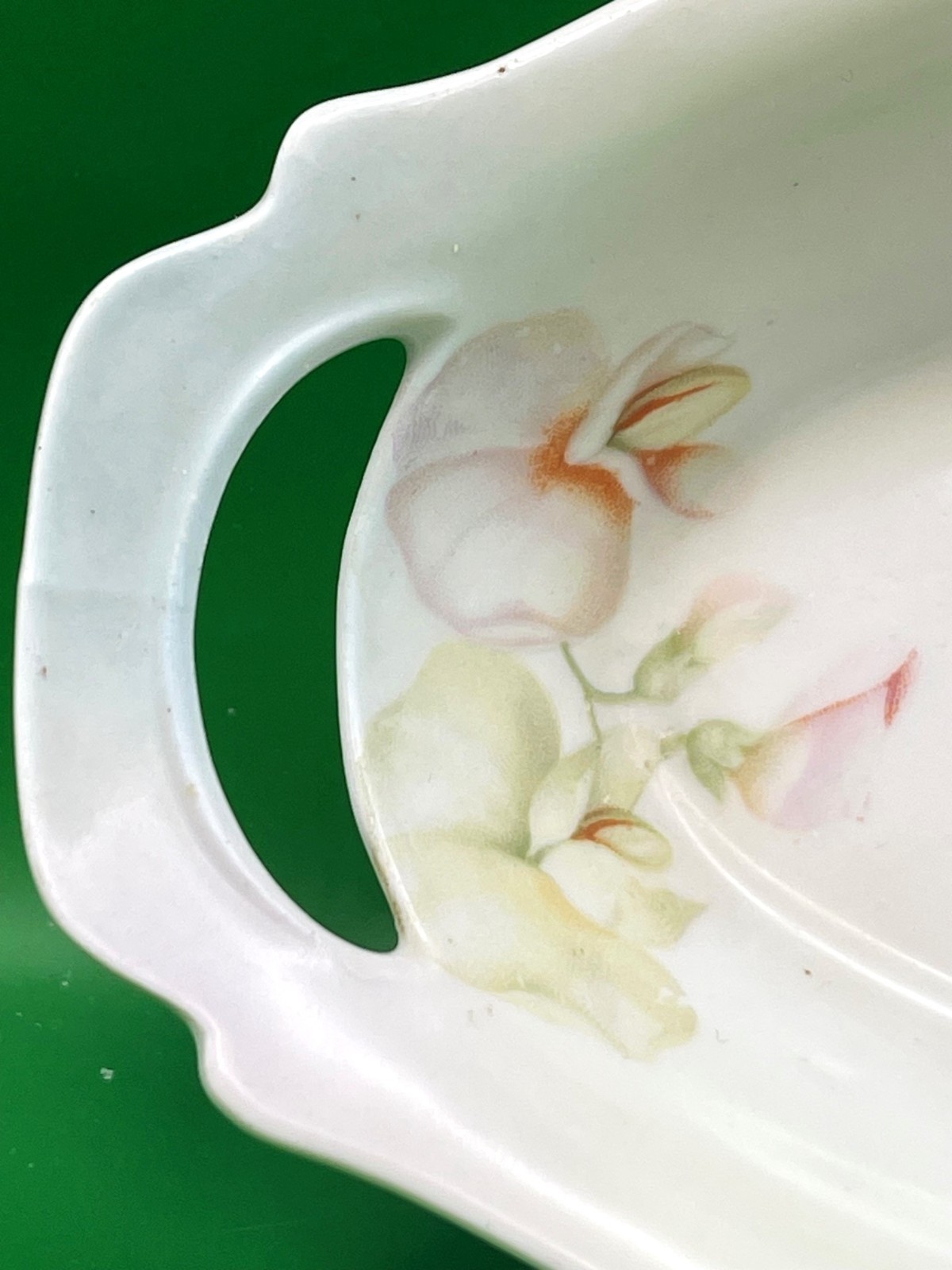 P.S.A.A. Bavaria Porzellanfabrik Schonwald Antique Oval Floral Relish Dish 1920s