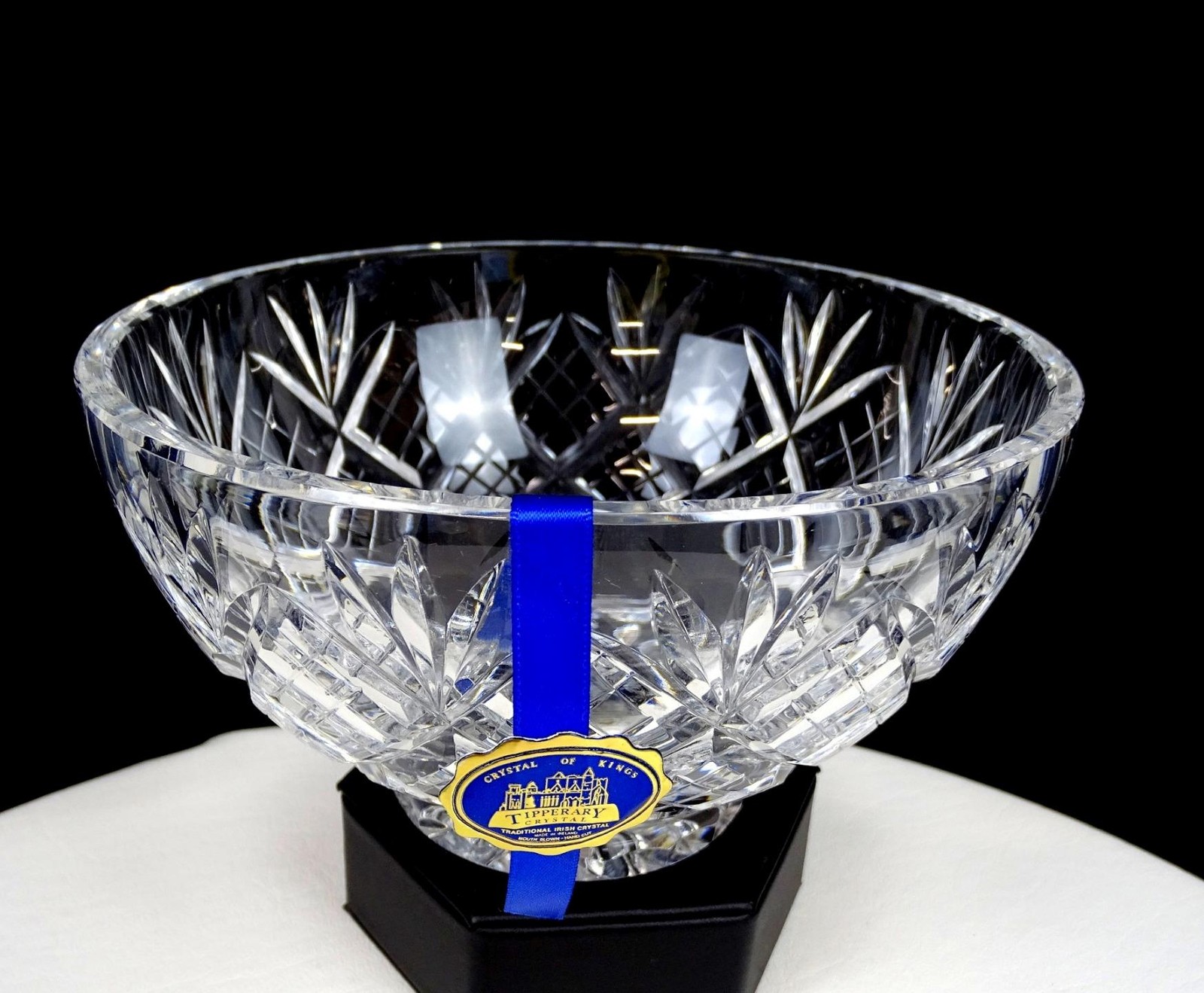 TIPPERARY SIGNED BRILLIANT CRYSTAL GRANVILLE SUITE 6 1/2″ FOOTED BOWL 1994-1997