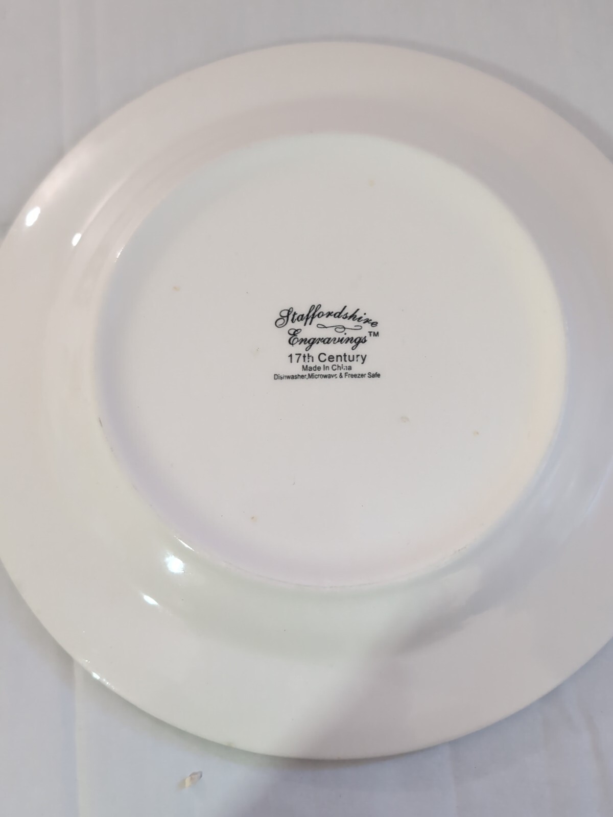 Staffordshire Engravings Blue 17th Century 10.5″ Dinner Plate
