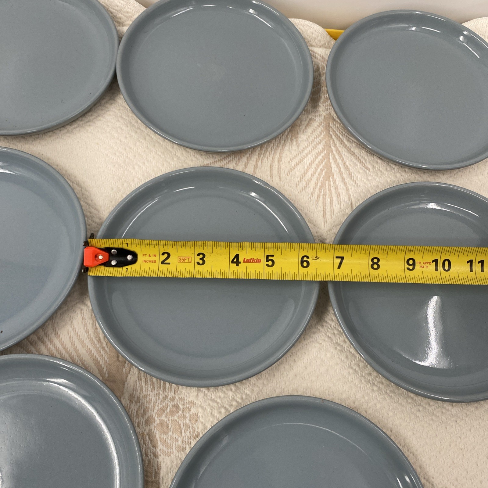 Denby Branded Salad Plates, Set of 8, 6.5in Diameter Vintage Made In England