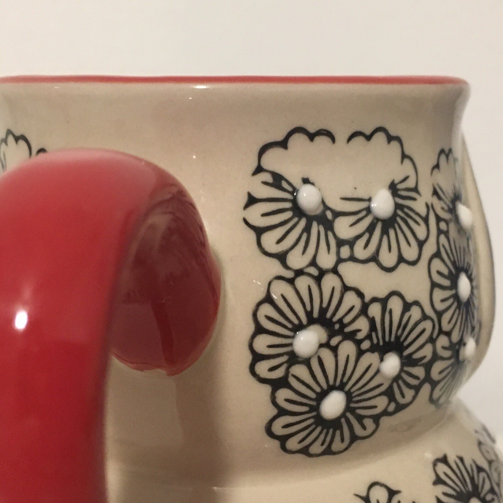 Yokohama Studio Anthropologie mug hand painted ceramic floral original