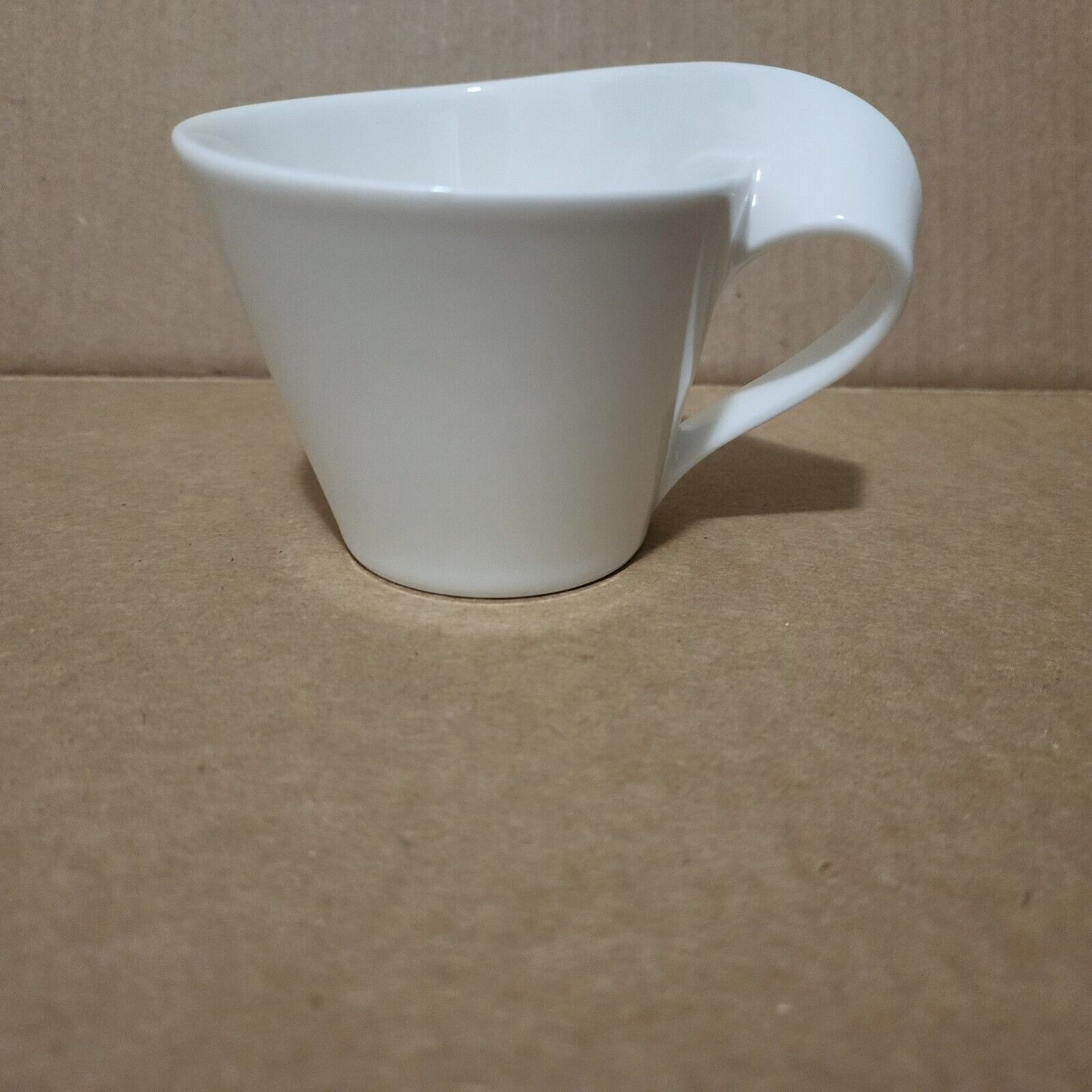 Villeroy & Boch NewWave White Coffee Cup & Saucer Set Porcelain Asymmetrical