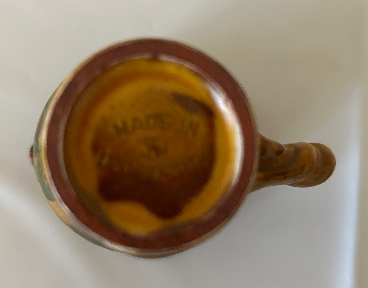 Miniature SN Liechtenstein Pitcher Creamer w Saucer Bowl Handmade Tuscan Grapes