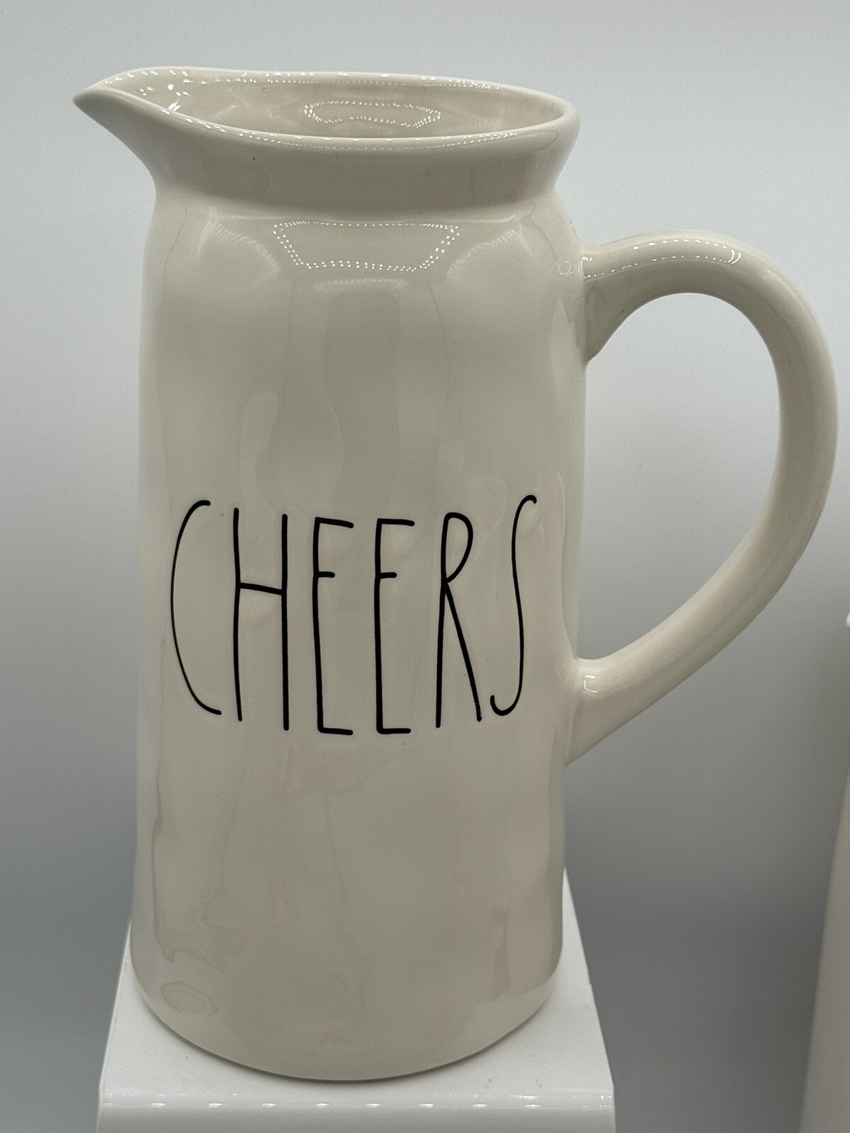 Rae Dunn CHEERS Pitcher Ceramic Serving Home Decor Magenta Artisan Collection