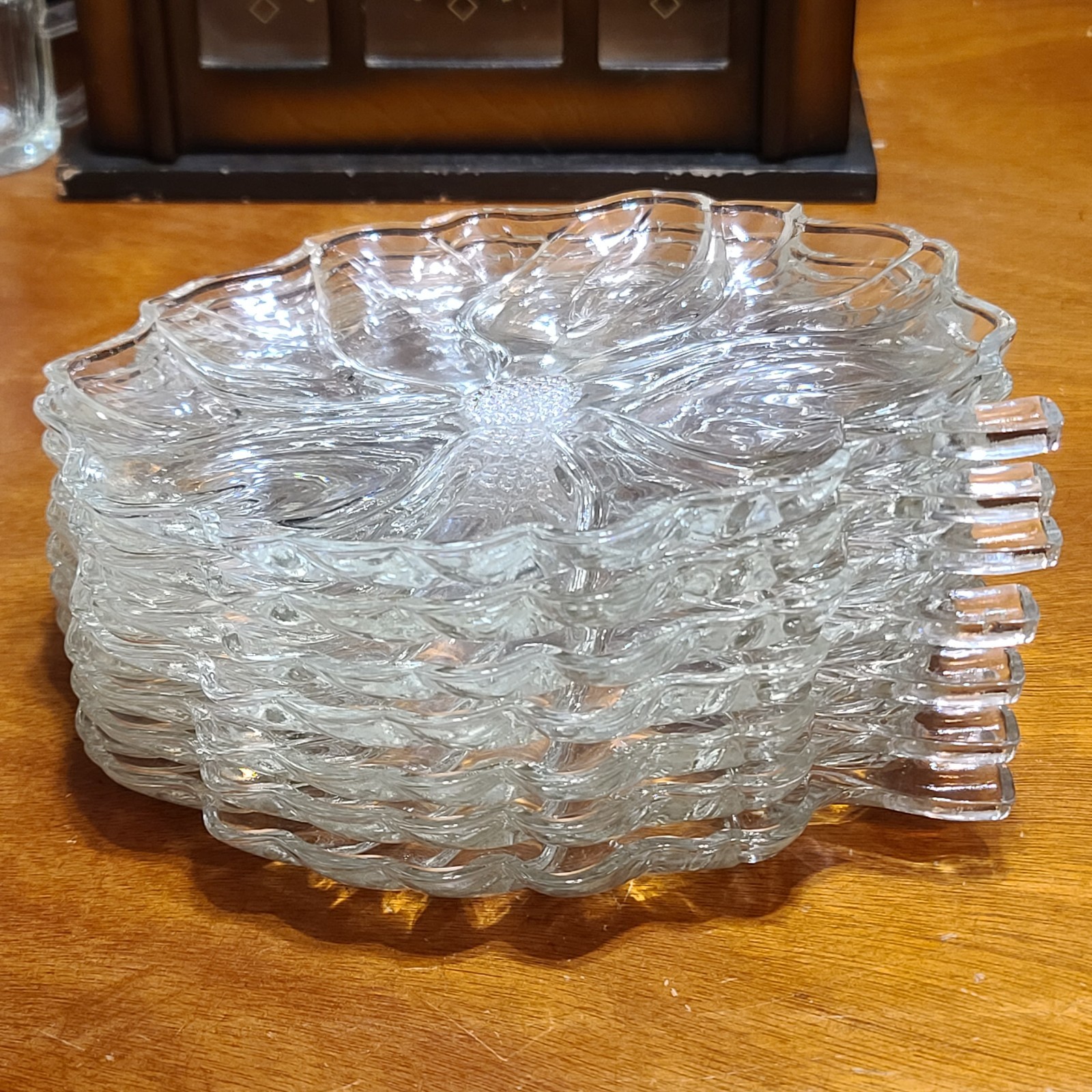7 VTG 1950s Colony Garden Club Floral Mid-century 8″ Salad Snack Plates HTF EUC