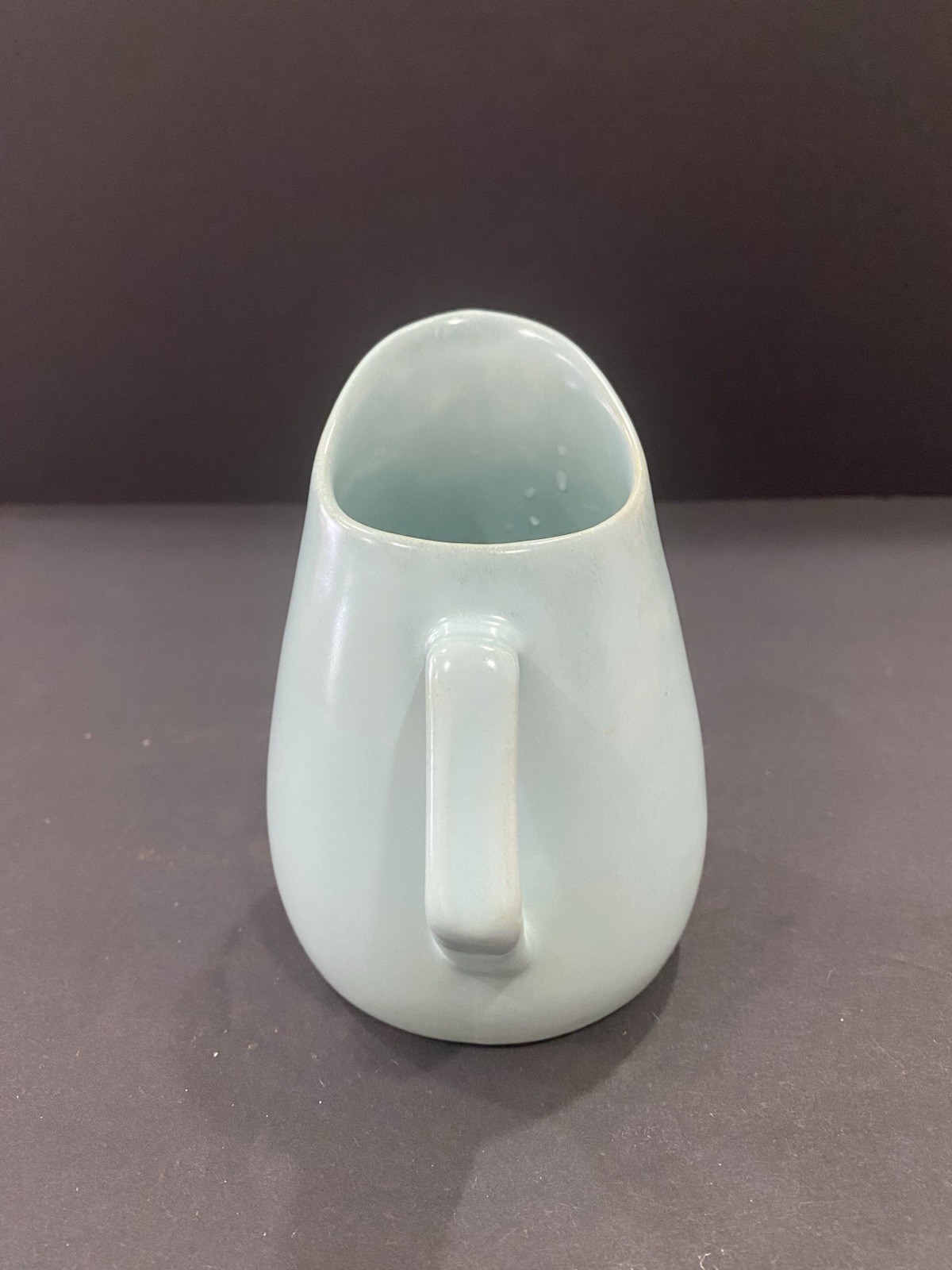 Vintage MCM La Solana Light Baby Blue Ceramic Creamer Pitcher 4.75” T – 10oz USA
