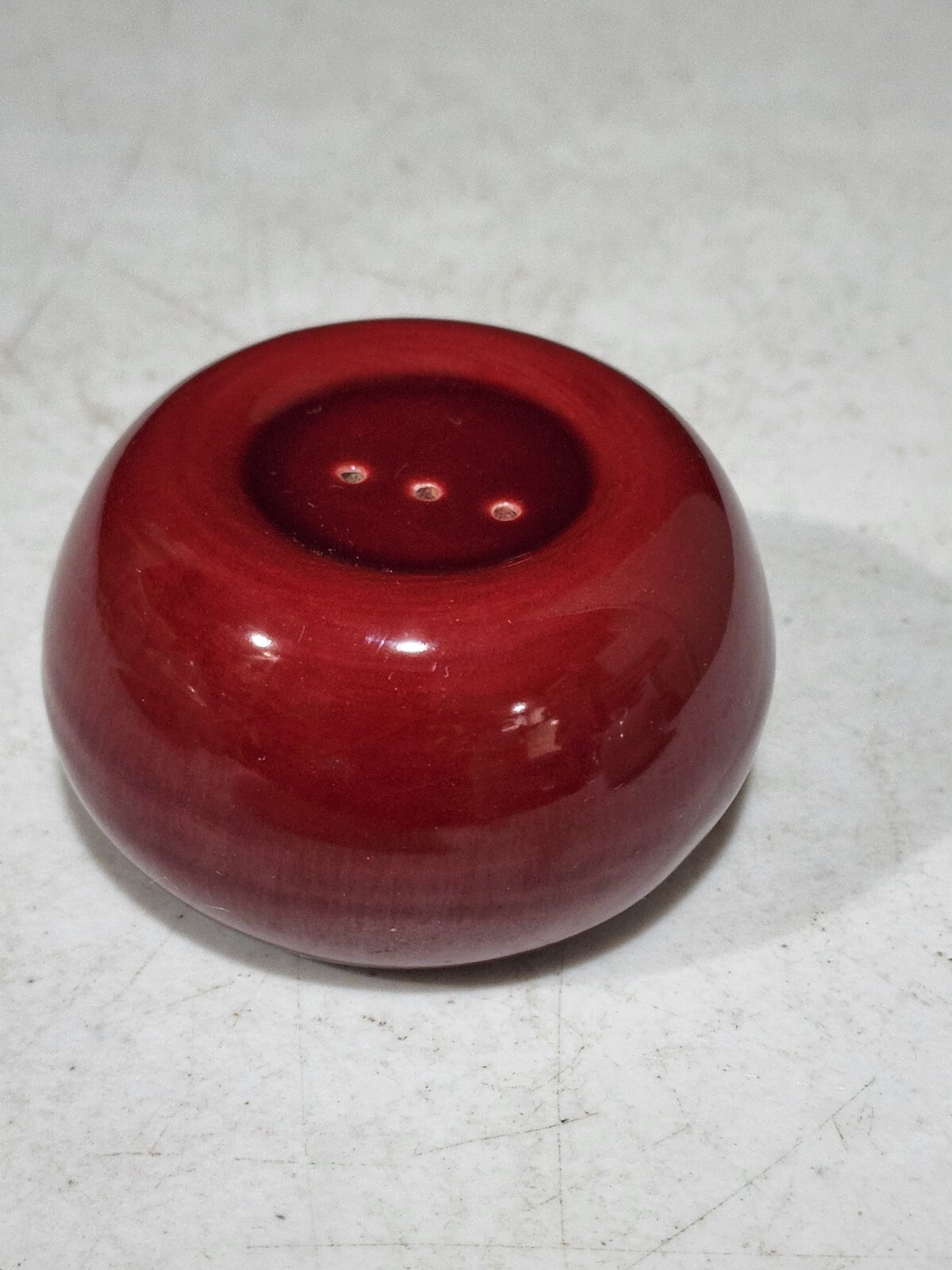 MALIBU MODERN by Hollydale California Pottery MAROON RED Salt & Pepper SINGLE