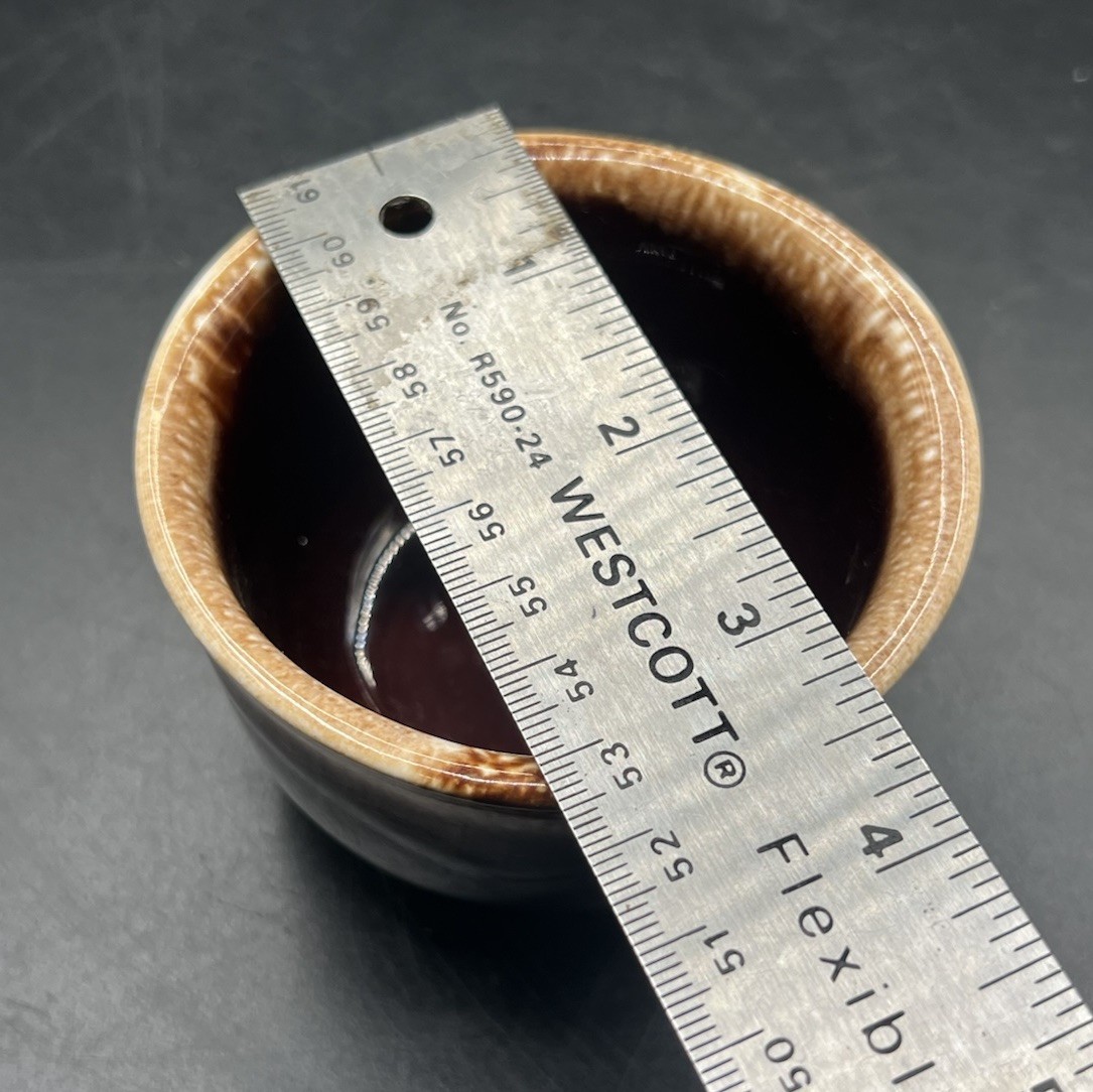 McCoy Pottery Bowl Brown Drip Glaze #7010 USA Vintage 3.5”