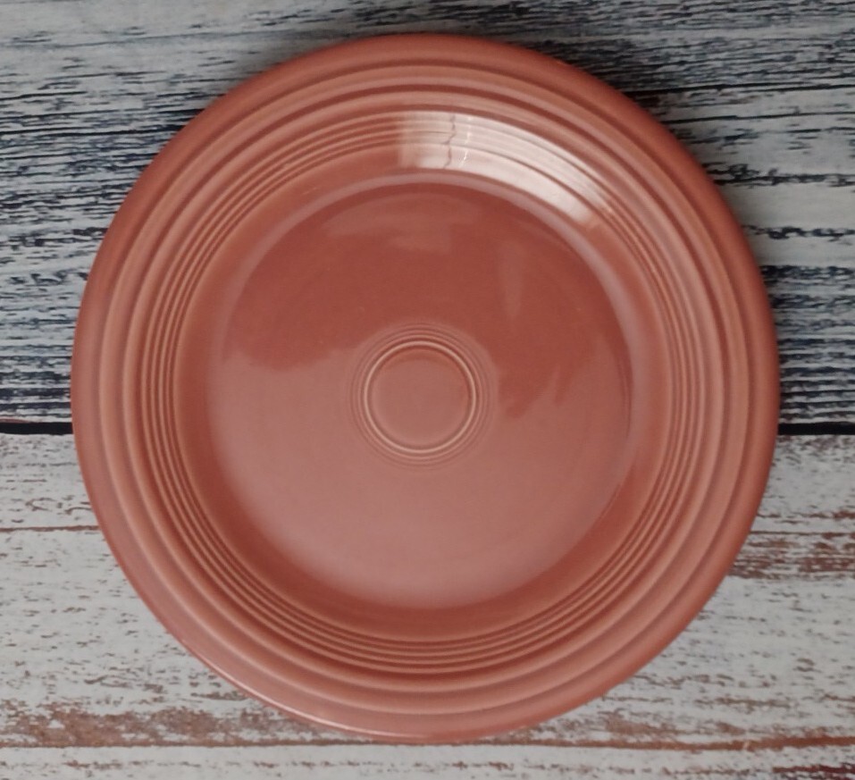 VINTAGE HLC FIESTA 1950-1959 ROSE 10 INCH DINNER PLATE FLAWLESS CONDITION