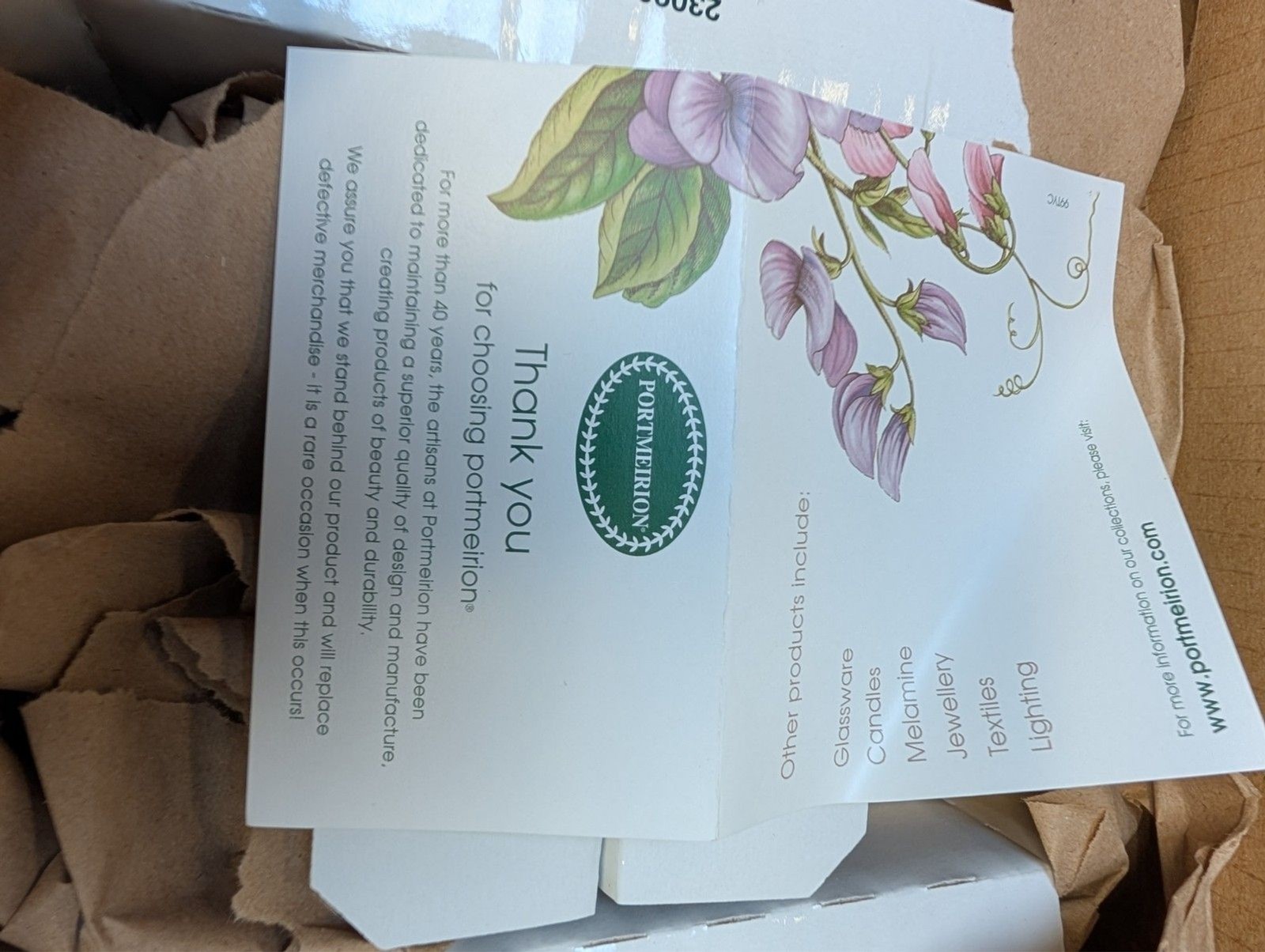 Portmeirion Pomona Breakfast Cups & Saucers Set 6 New Boxed Britain