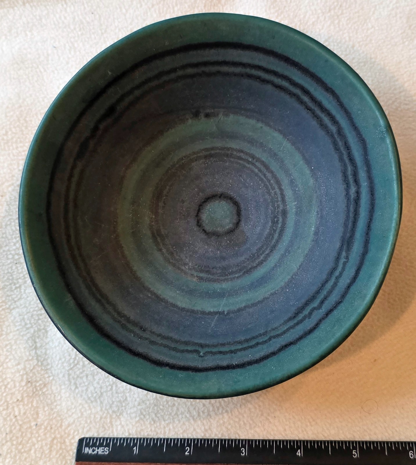 Blue & Green Gulfstream Bowl #4011 by Fong Chow of Glidden Pottery