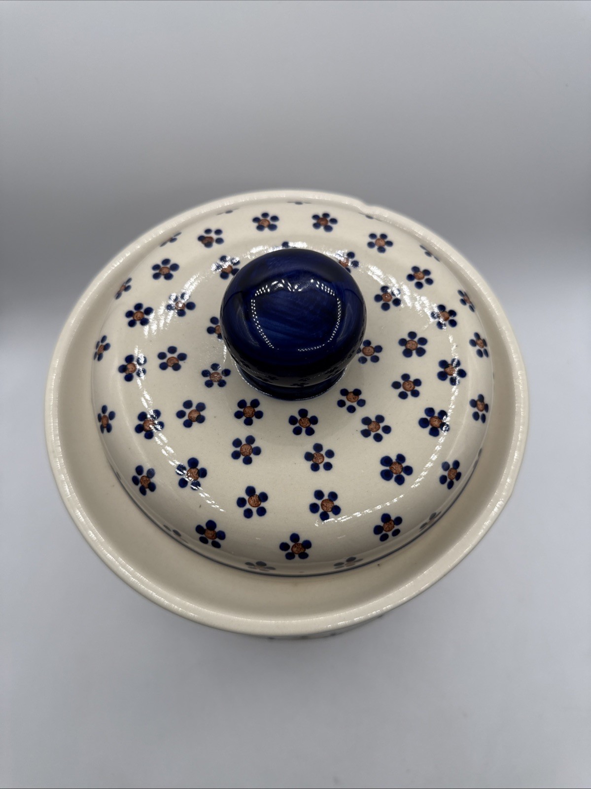 Polish Pottery Boleslawiec Pickeling Fermenting Sauerkraut Jar Water Seal 12”