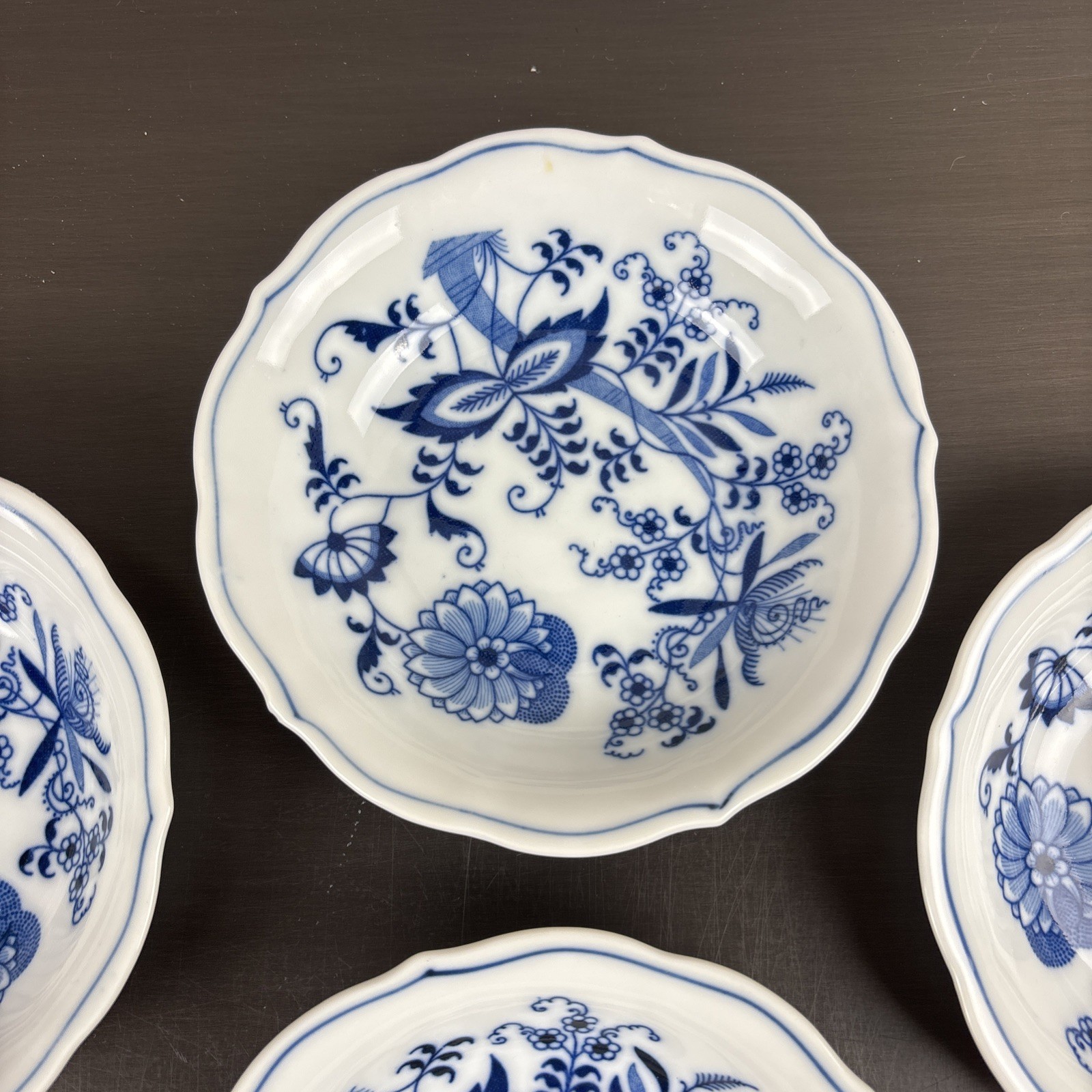 6 BLUE DANUBE JAPAN Onion 5 1/4″ Berry/Fruit / Cereal Bowls Set of 6 Rect Mark