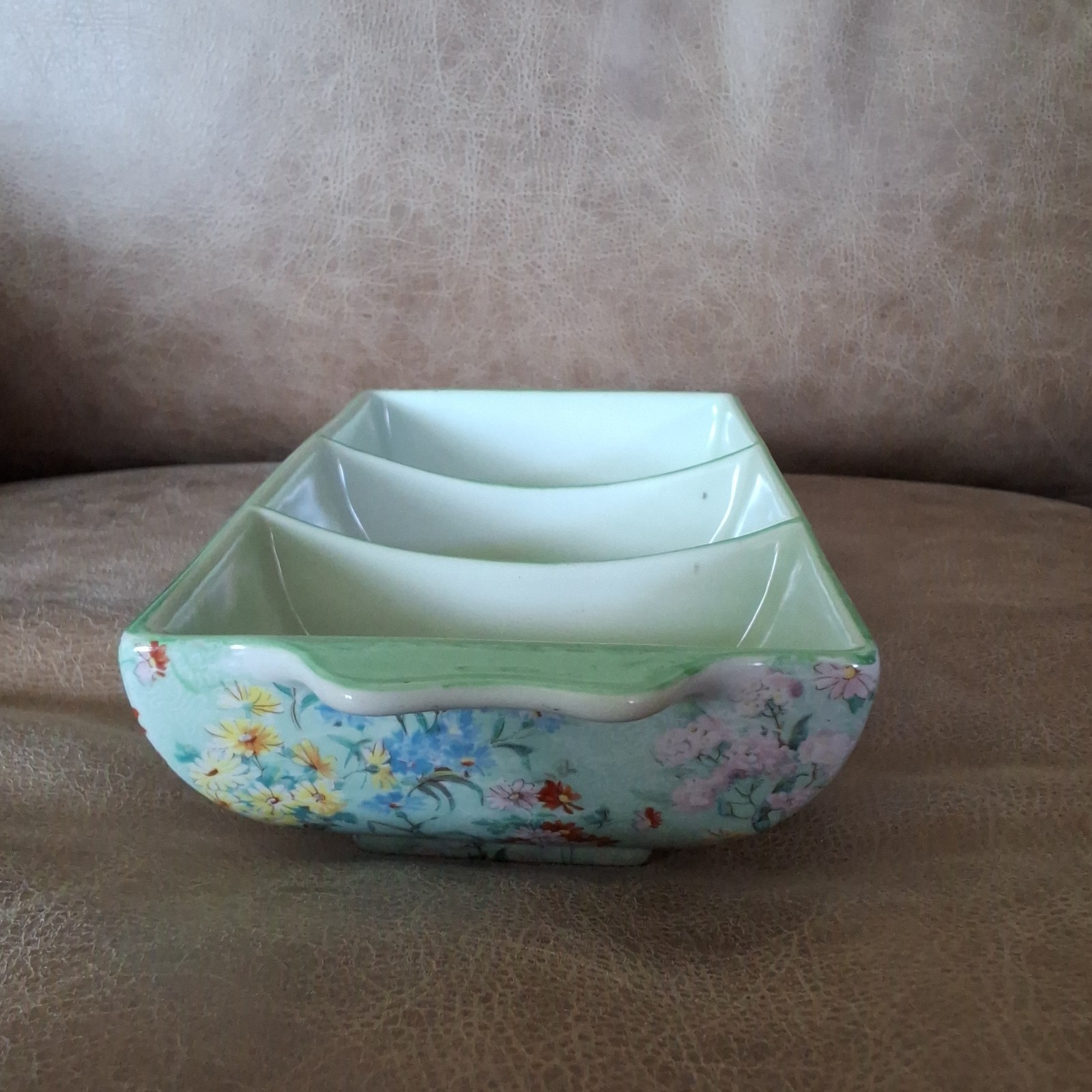 Shelley Chintz Melody Ceramic Divided Serving Tray, 3-Section Rectangular