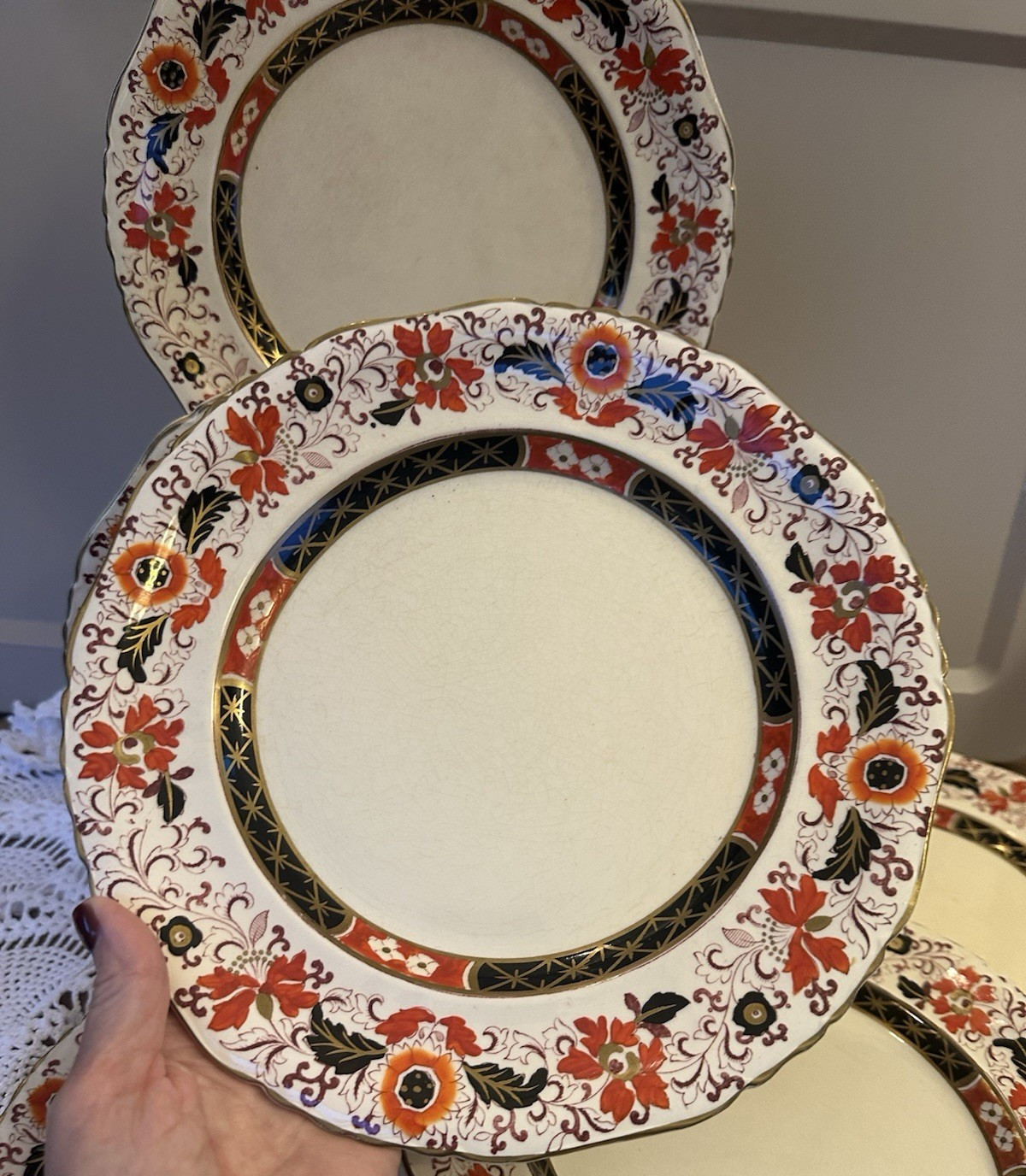 Masons Ironstone Antique Pattern 4791 7x Dinner Plates Read Description