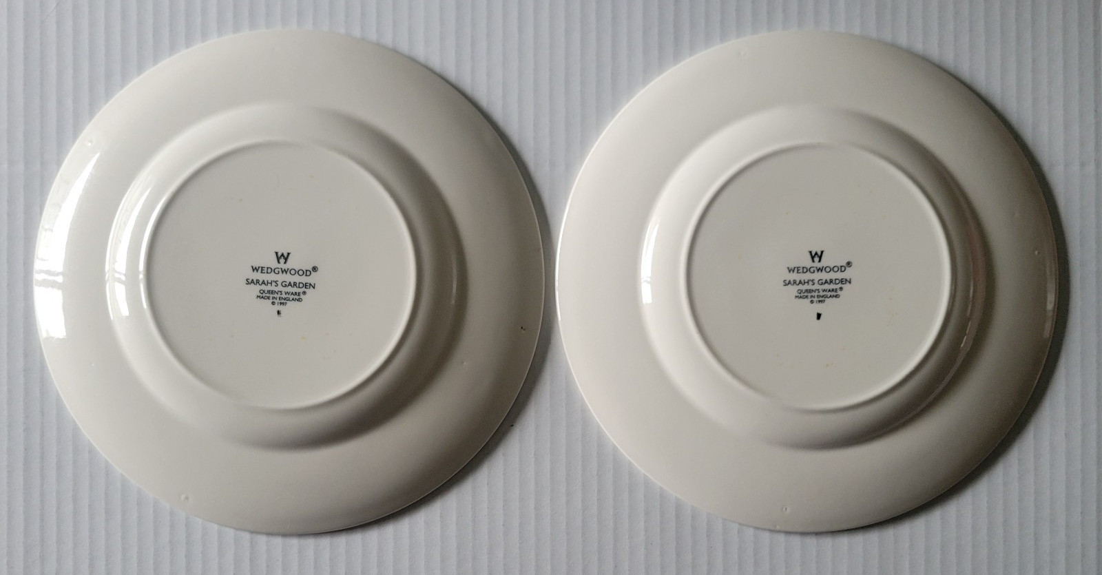 Lot of 6 Wedgwood Sarah’s Garden Salad Plates Blue-Yellow/Lt Tan-Green **READ**