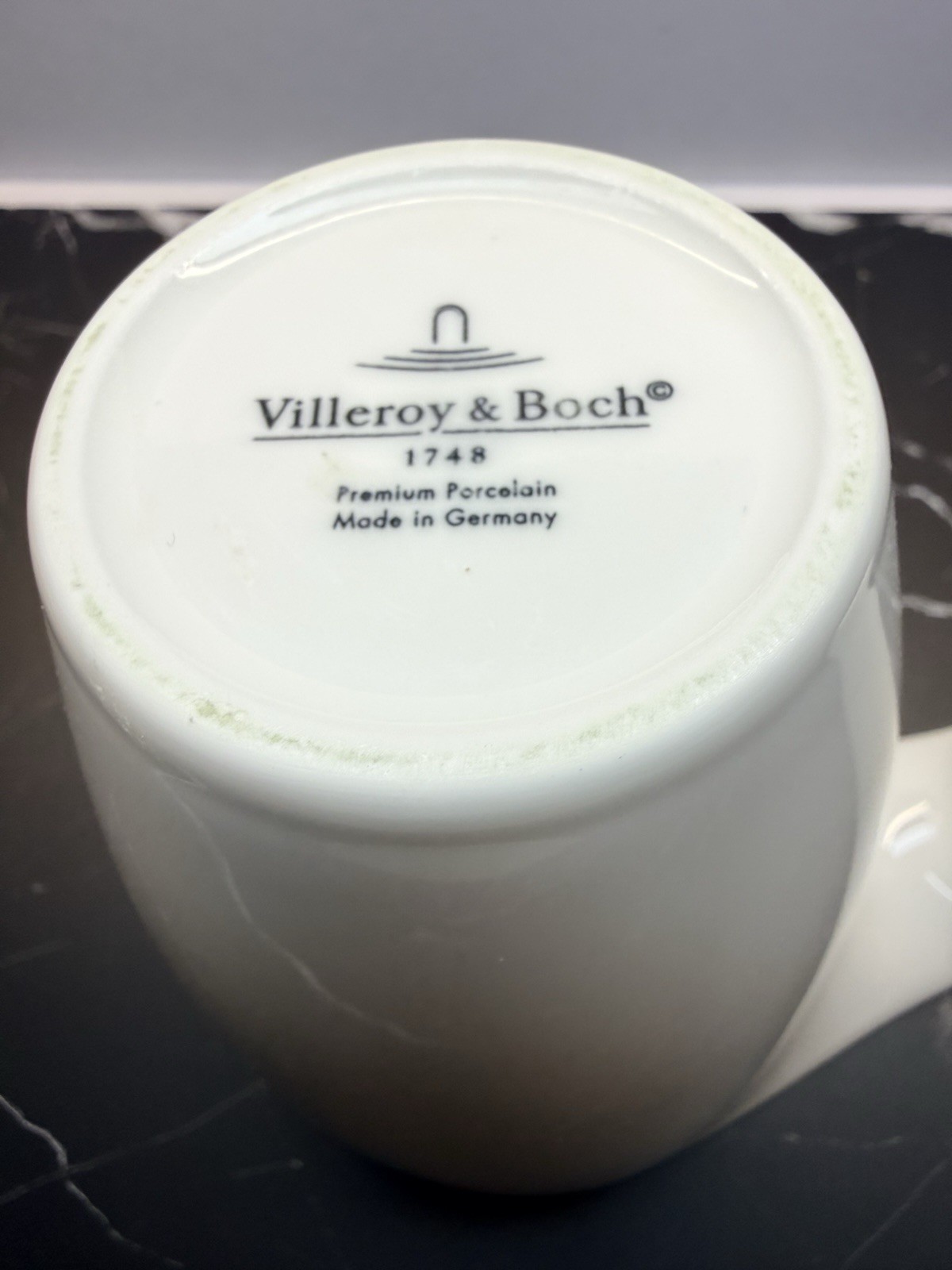 Villeroy & Boch Flow Series Coffee Mug 11.5 oz Prem White Porcelain German 1748