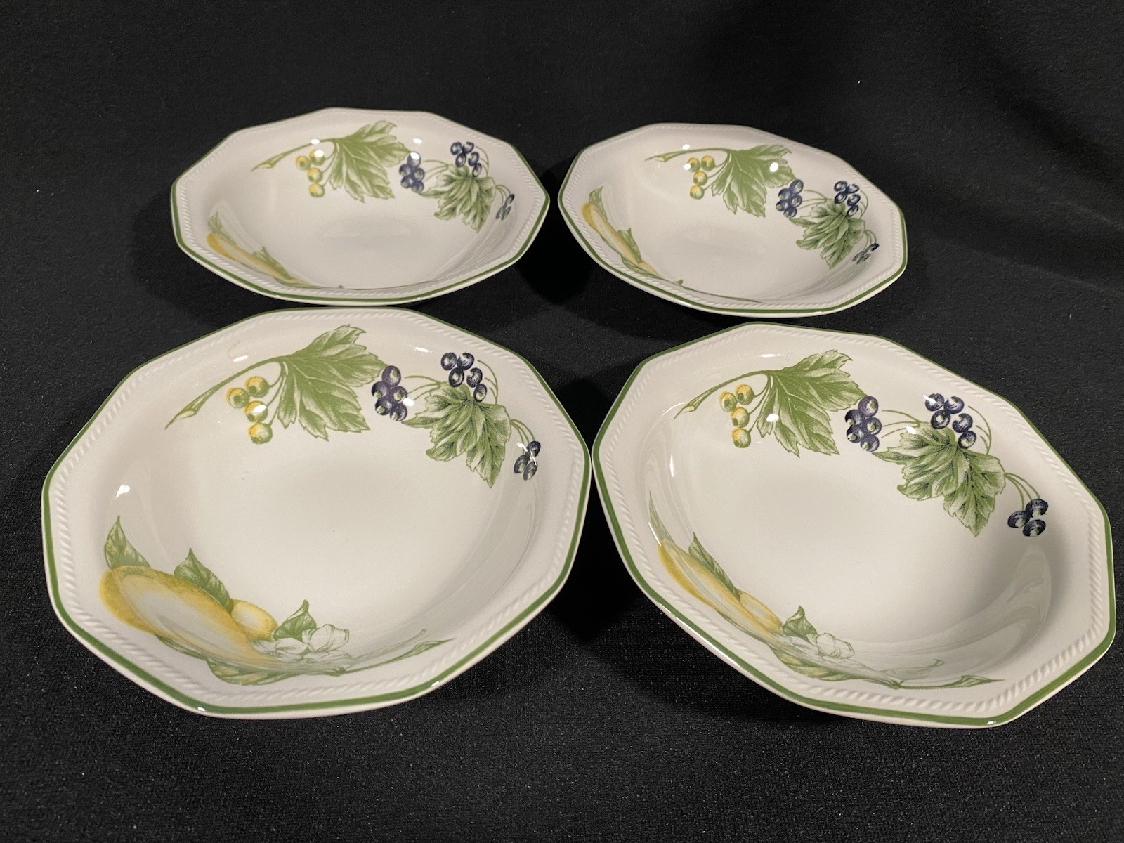 Churchill 7 7/8″ VICTORIAN ORCHARD Soup Salad Cereal Bowls England SET OF 4