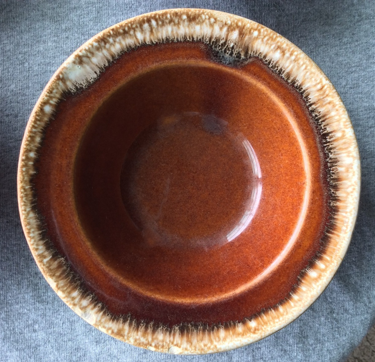 Vintage Hull Pottery Brown Drip Glaze Set of 4 Small Bowls Oven Proof USA