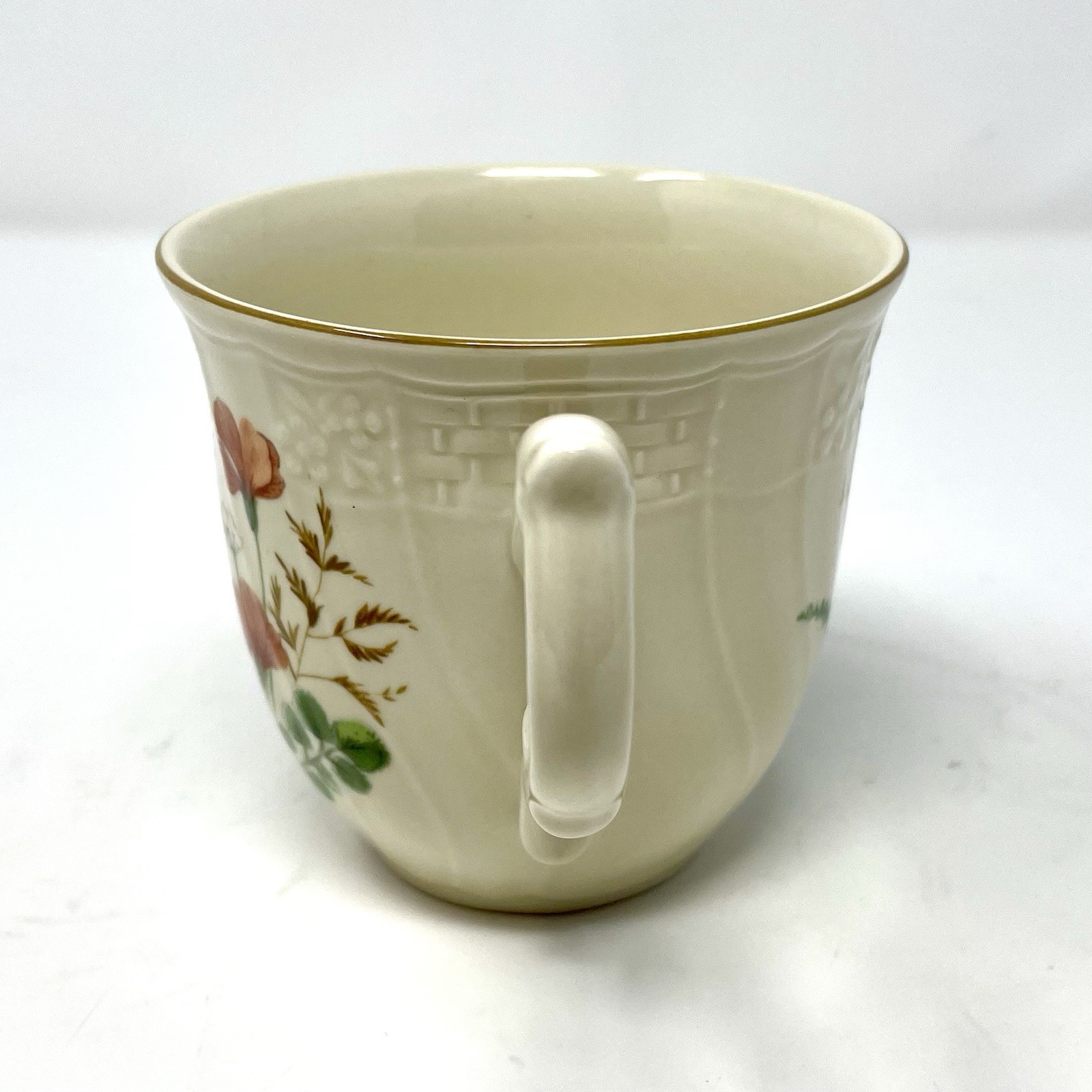 Mikasa Margaux Fine Ivory Teacup Coffee Cup Set of 4 Floral Gold Rim
