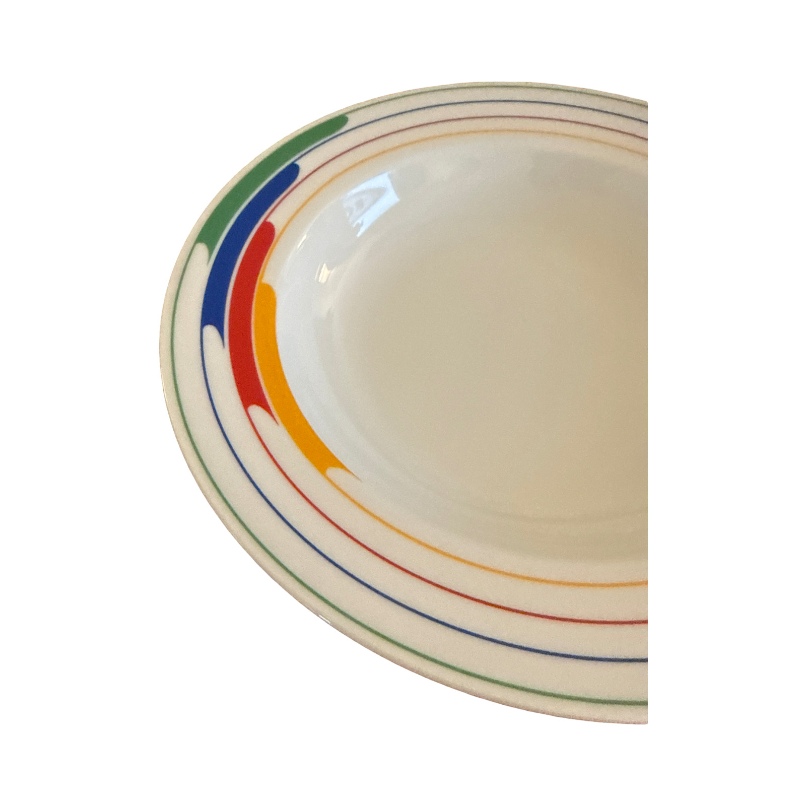 Studio Nova Primary Gallery Hi-Fi L9186 Rim Soup Bowl 9” Rainbow Stripe Japan