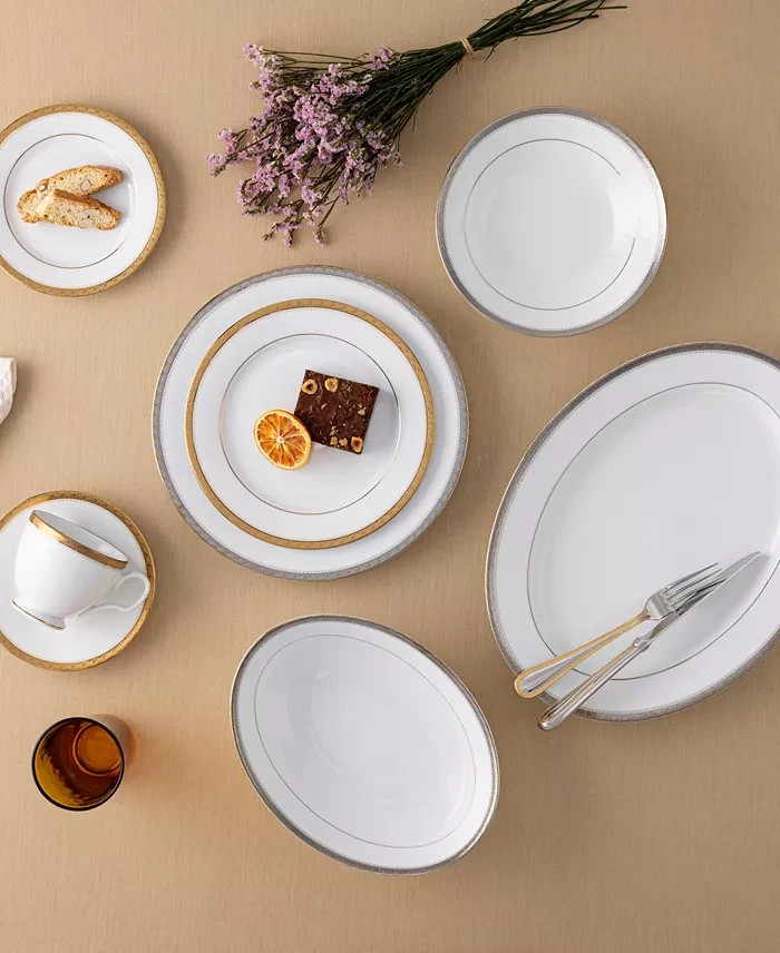 Noritake Charlotta Gold Bread Butter/Appetizer Plate, 6.25 in – Set of 4