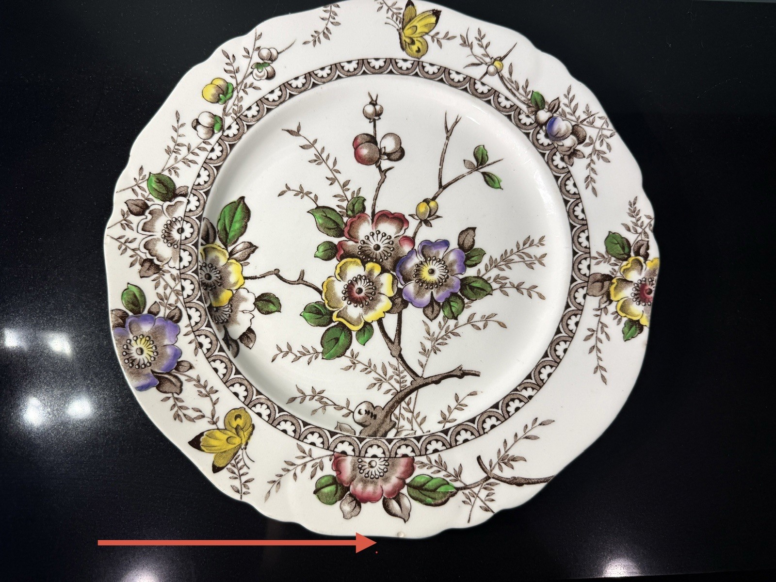 Set of 5 Alfred Meakin Medway Beautiful Dinner Plates Transferware Floral