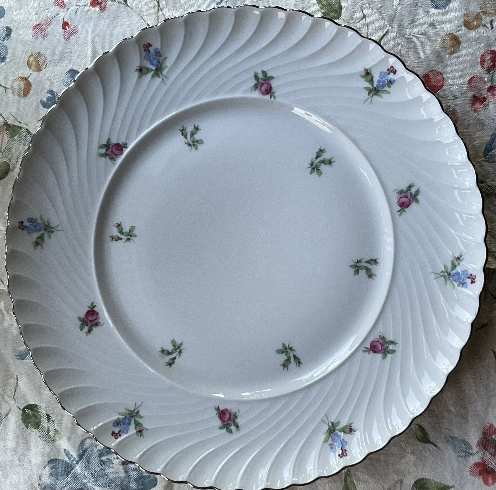 Royal Tettau 1794 Germany “Dresden Flowers” 7 Pieces, 8 Place Setting + Serving