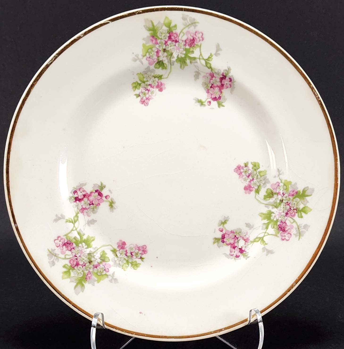 5 Mismatched China Salad Dessert Plates Granny Gallery Wall Display Crazed