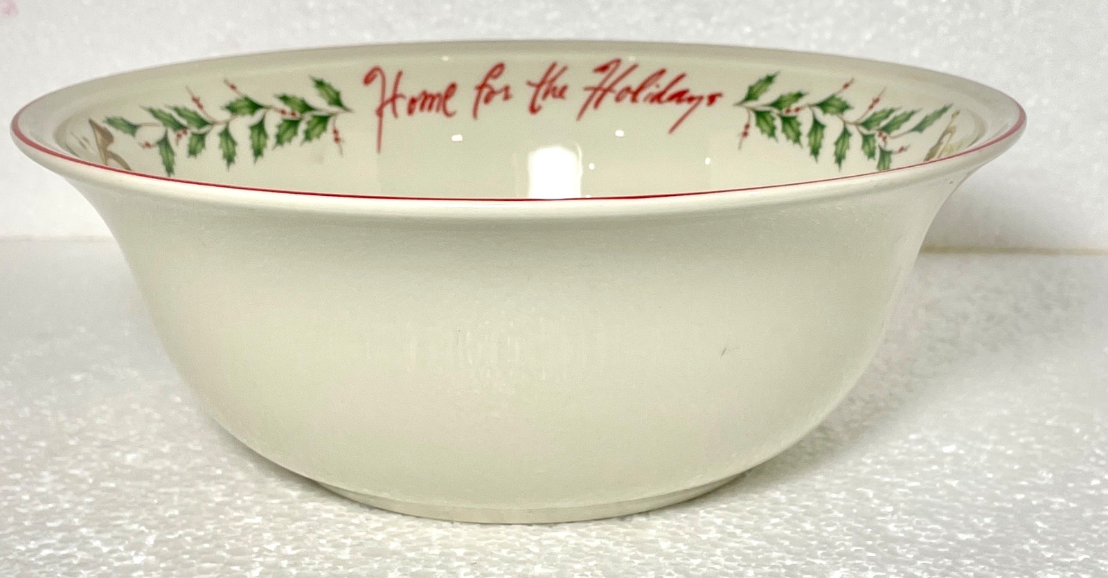 Lenox Holiday Inspiration Illustrations Sentiment Bowl Home for Holidays 7 1/8″