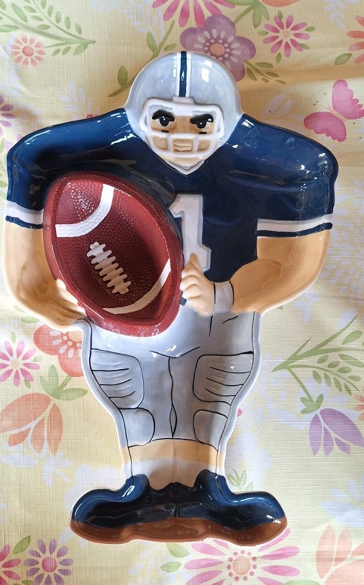 Dallas Cowboys Vintage Party Tray Chips&dips Serving Platter Sports Memorabilia