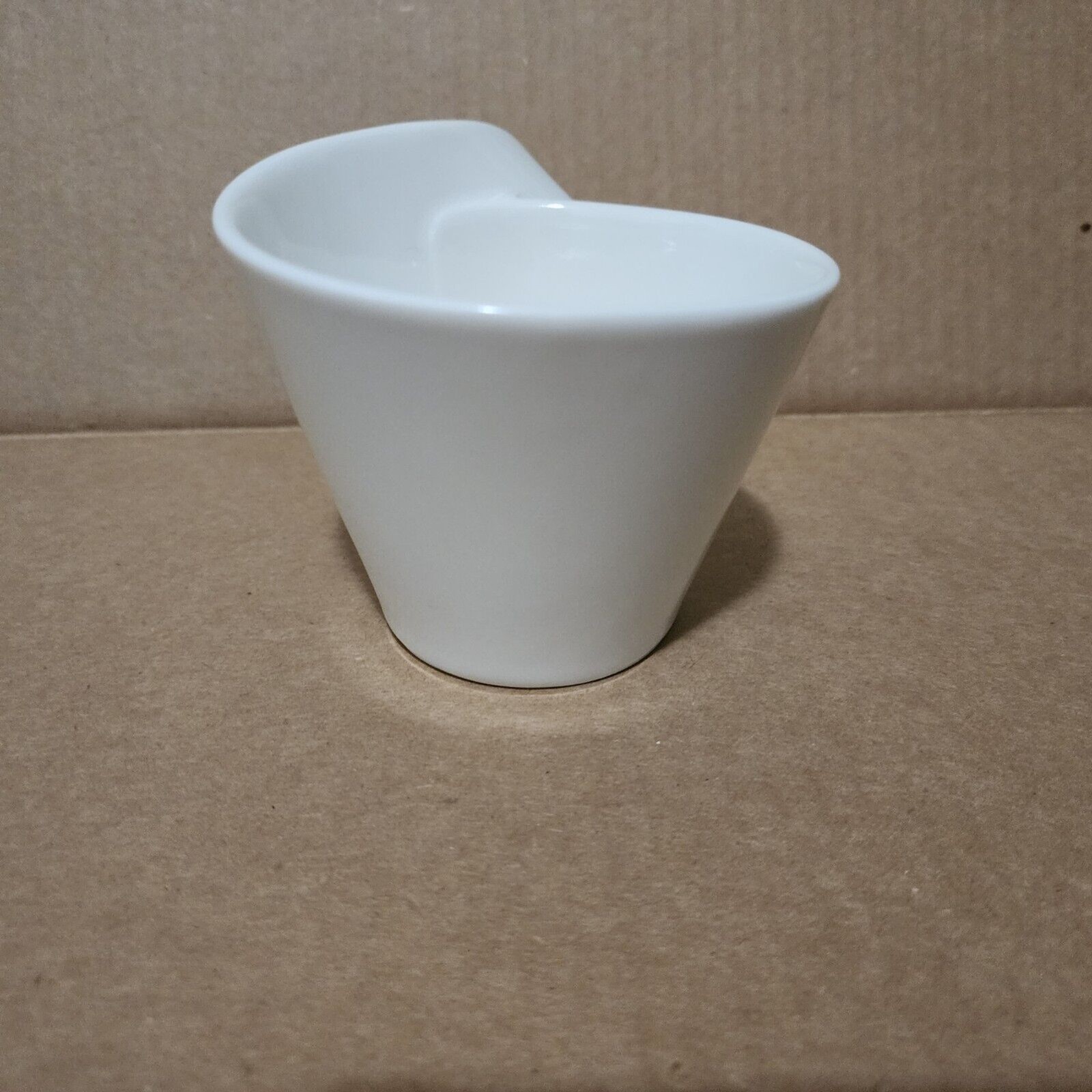 Villeroy & Boch NewWave White Coffee Cup & Saucer Set Porcelain Asymmetrical