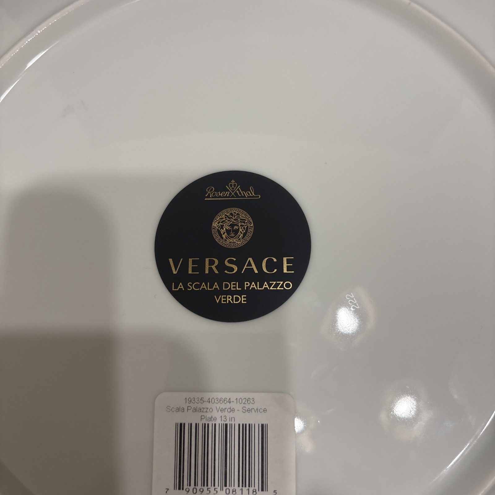 VERSACE SCALA PALAZZO CHARGER MEDUSA SERVICE PLATE ROSENTHAL 13″ NEW /box RARE