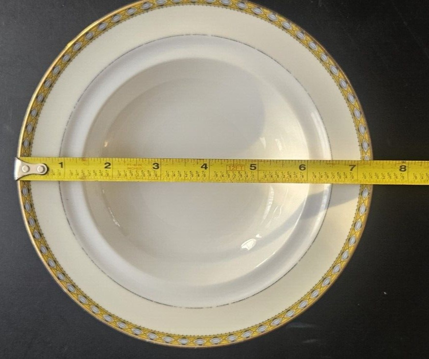 4 VTG Noritake Juanita Plate Bowl Set W/ RARE “Pre-Patent Soup Bowl (no flowers)