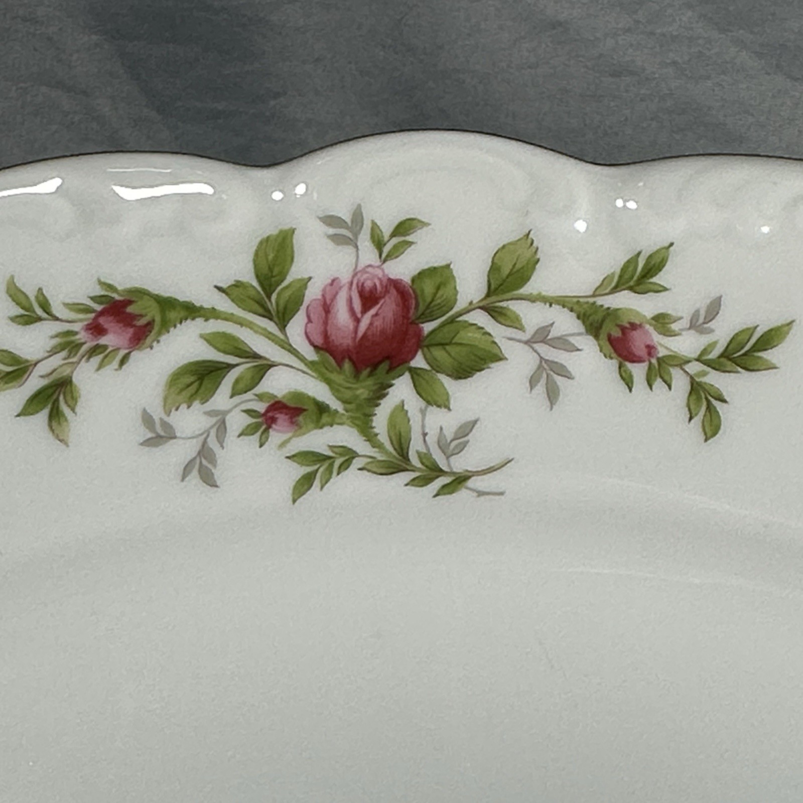 Johann Haviland Moss Rose Large Serving Platter 15”L Gold Trim Bavaria 1970’s