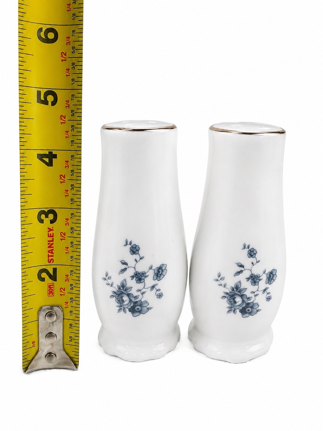 Johann Haviland Bavaria Blue Garland Platinum Trim Salt & Pepper Shaker Set