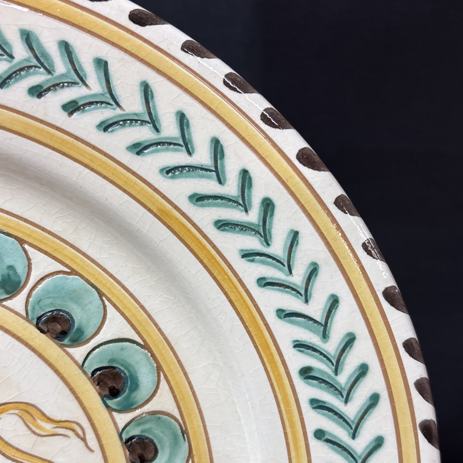 Grazia Deruta LION for Bergdorf Goodman Plate 11 1/4 Inches #CRAZED#