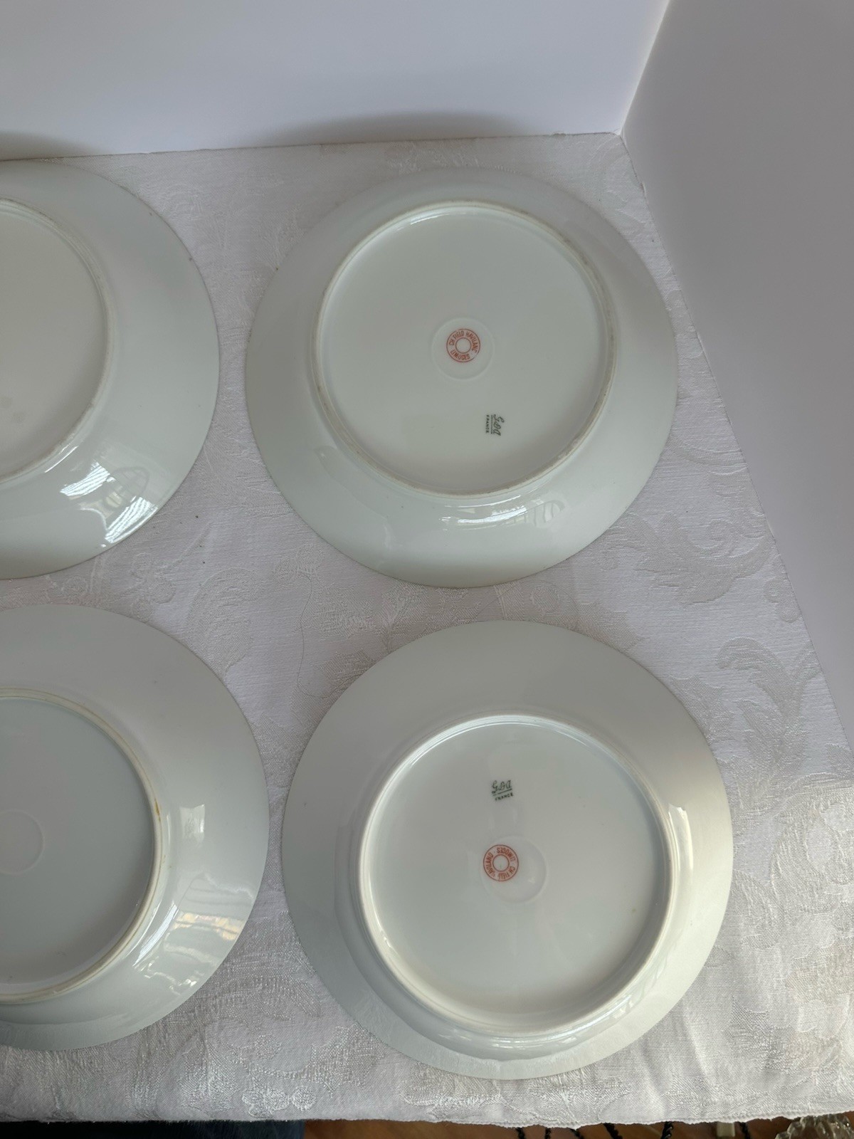 9 Charles Field Haviland Limoges 7.5”Salad/Cereal Bowls W/Pink Floral Sprays