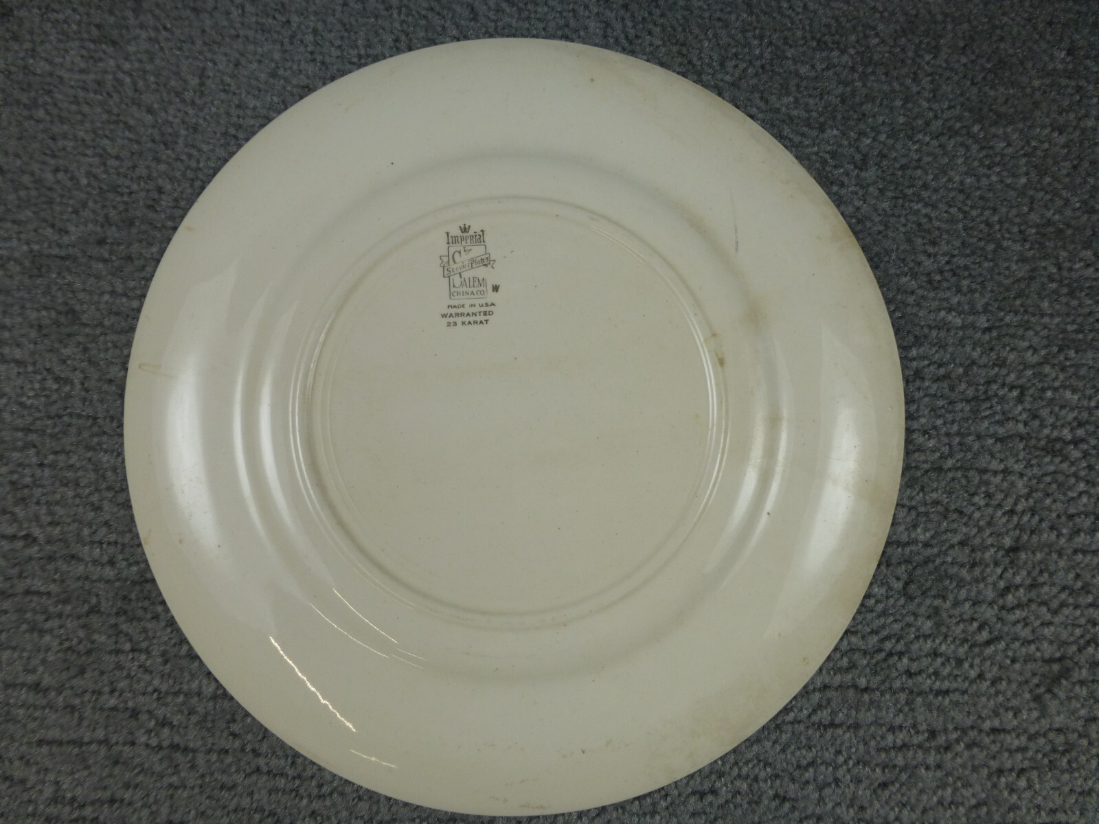 LOT OF 2 Salem 23 Karat Gold Victorian Women Plate 11 inch Made in USA
