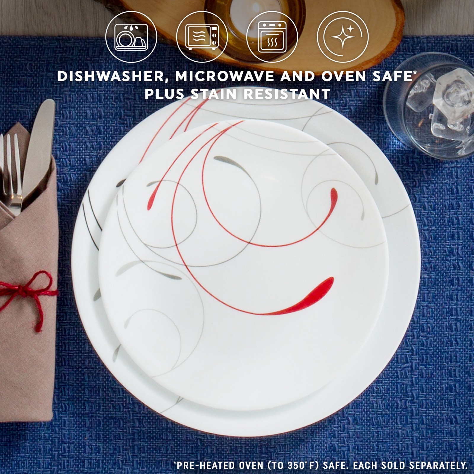 Corelle Splendor 8.5″ Glass Salad Plate (Set of 6)