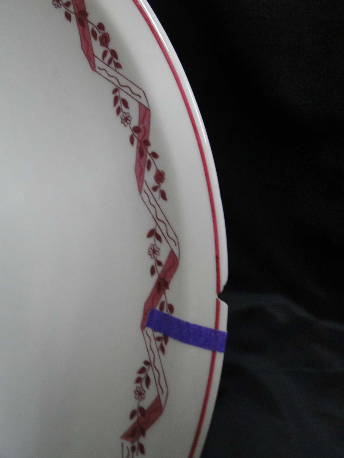 Haviland (New York) Holmsford, Pink Design: Round Serving Platter, 12.5″, As Is