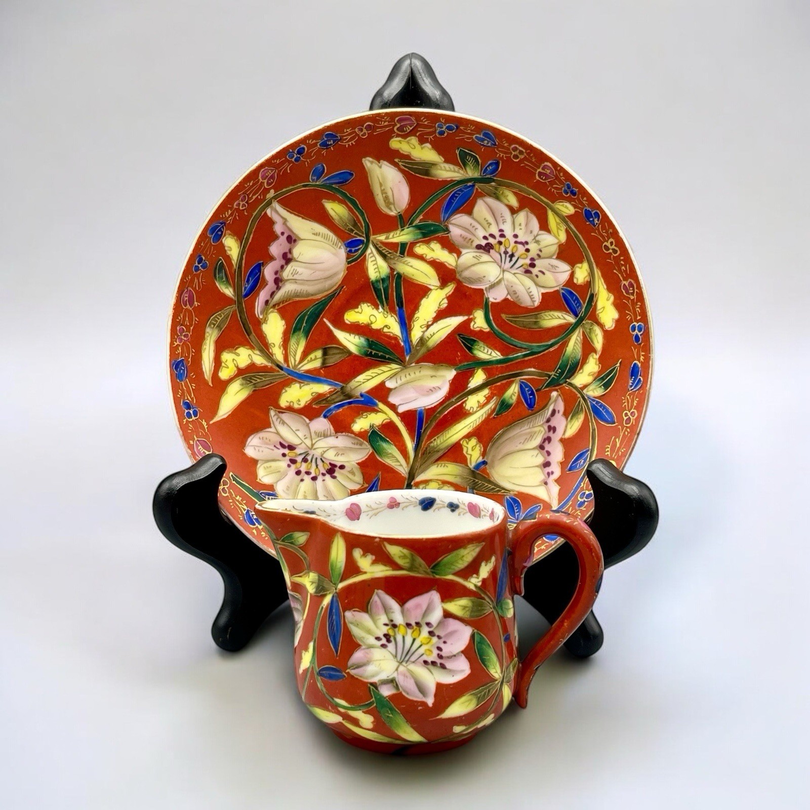 Royal Vienna Chinoiserie Creamer And Saucer Ackermann Fritze