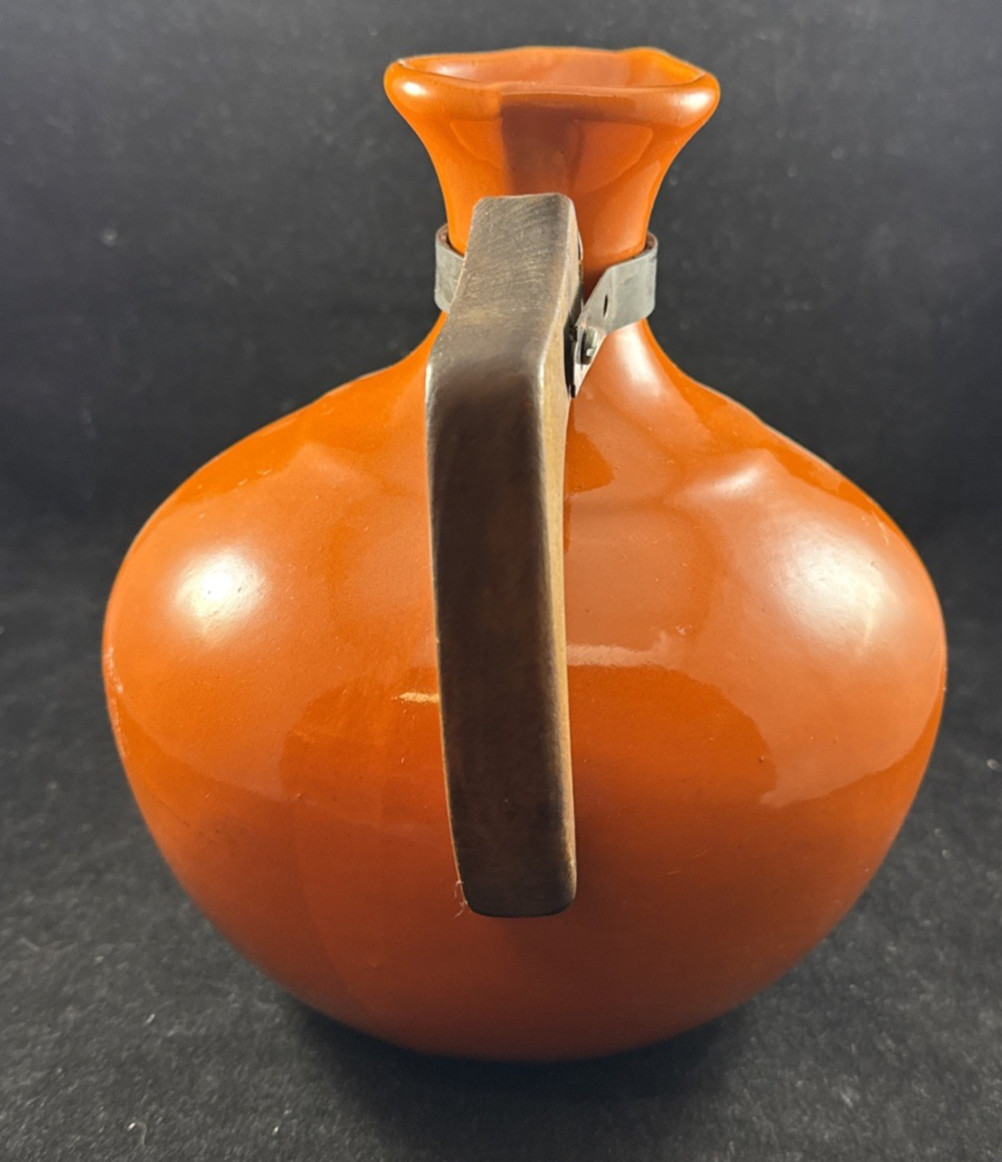Vintage Hollydale Pottery Early California Orange Carafe 30s-50s