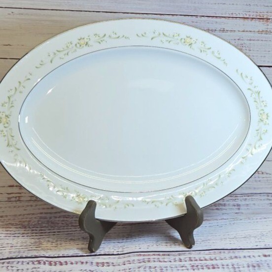 Sango china Serving Platter Japan debutante 3688 14″ Oval elegant dining